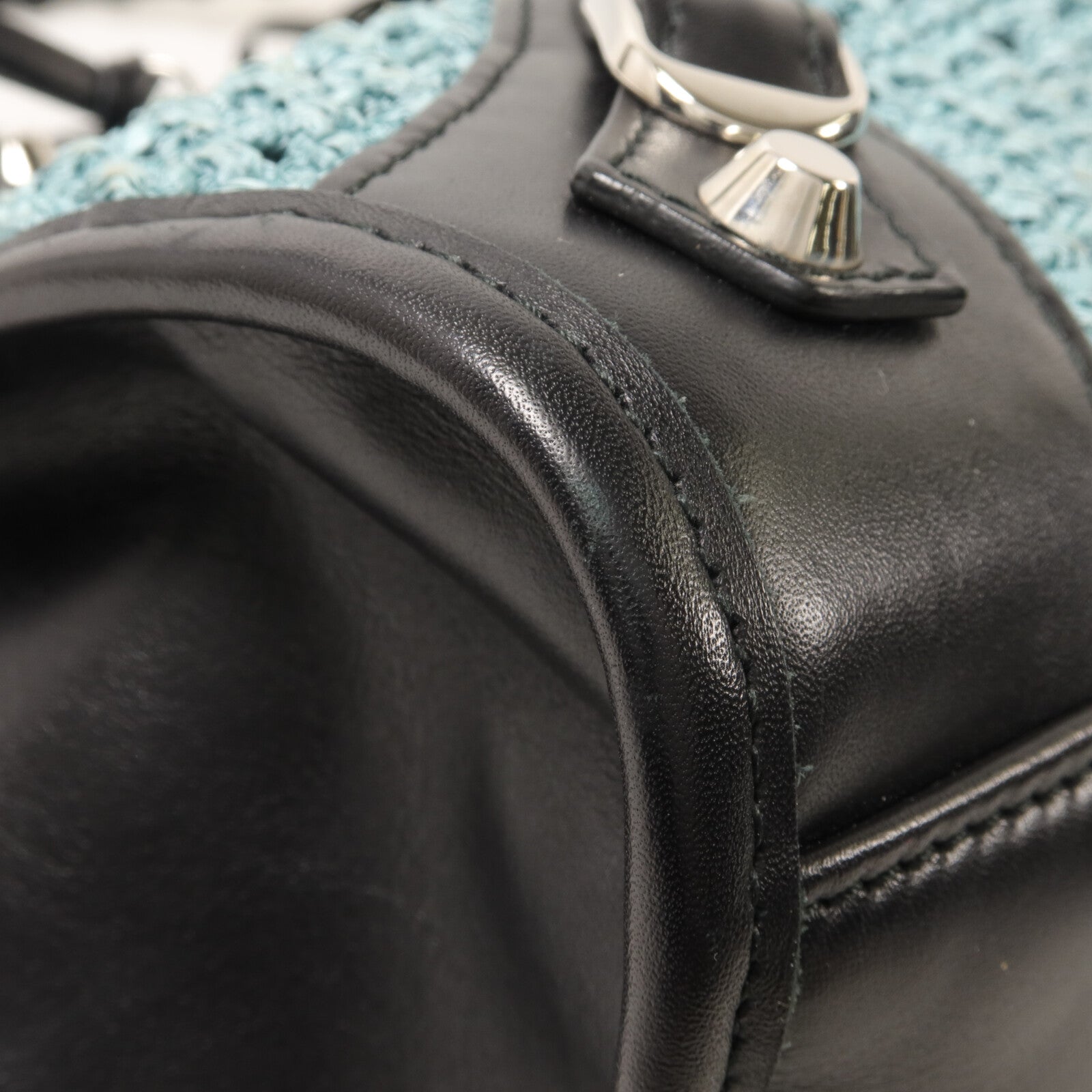 BALENCIAGA 牛皮皮革/Raffia Neo Classic City手挽肩背兩用袋