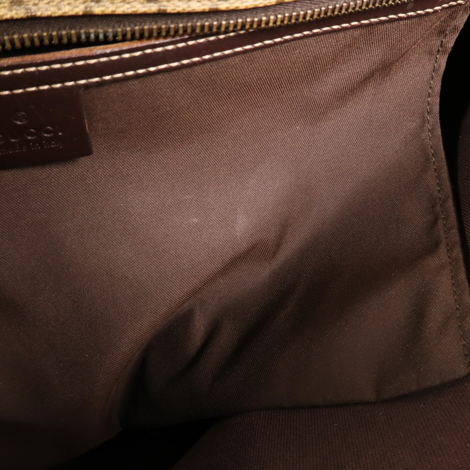 GUCCI 塗層帆布Shoulder Bag銀扣肩背袋
