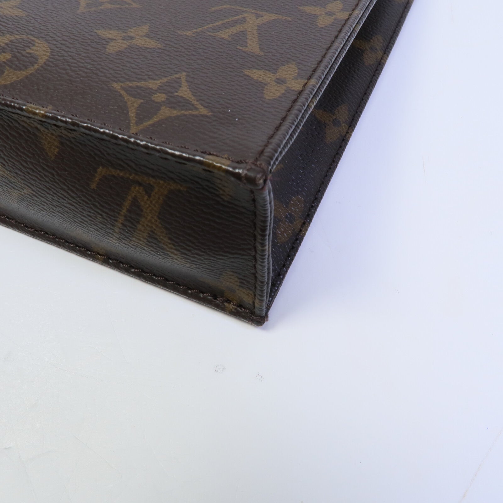 LOUIS VUITTON Monogram Petit Sac Plat手挽肩背兩用袋