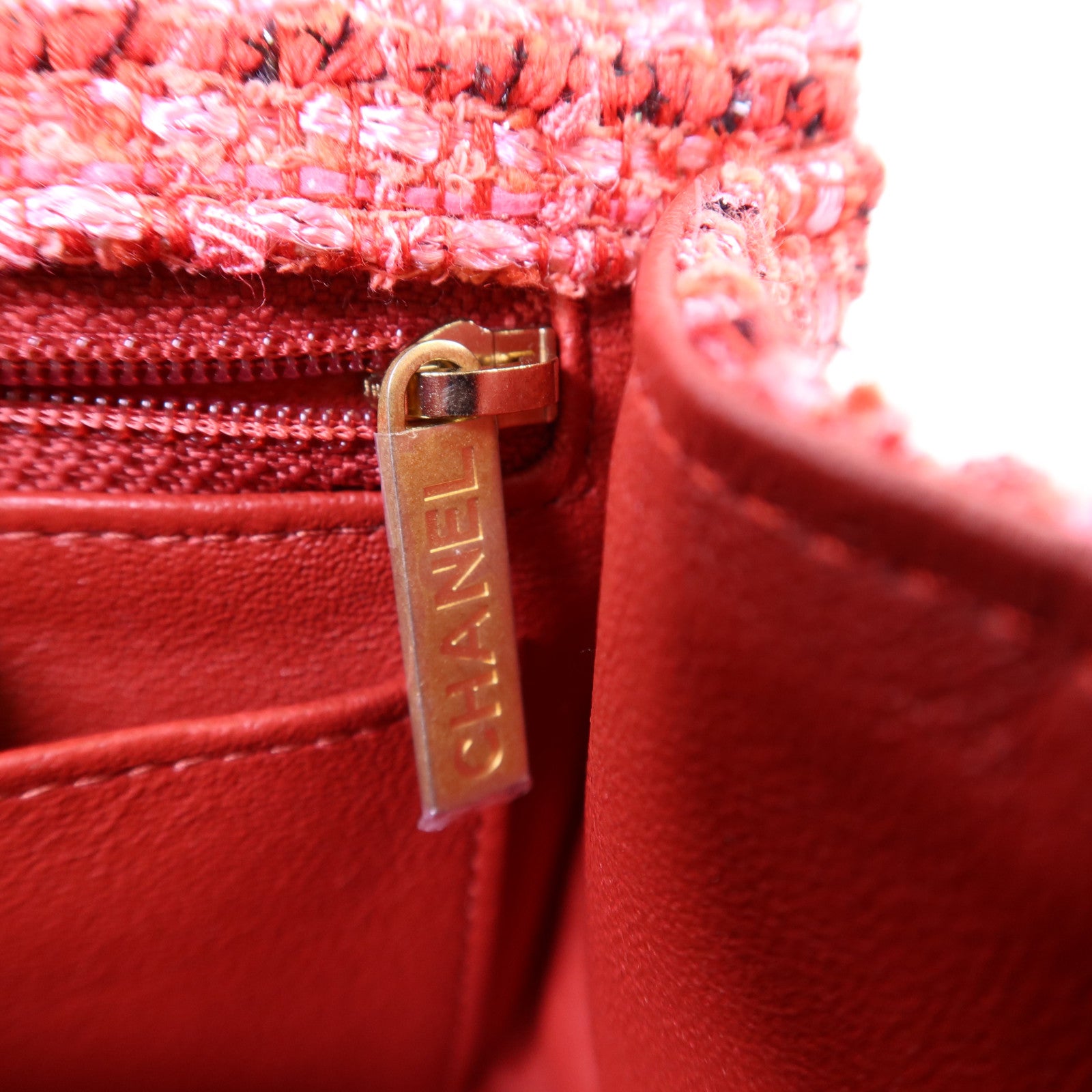 CHANEL 斜紋軟呢Mini Reissue 2.55金扣鏈帶肩背袋