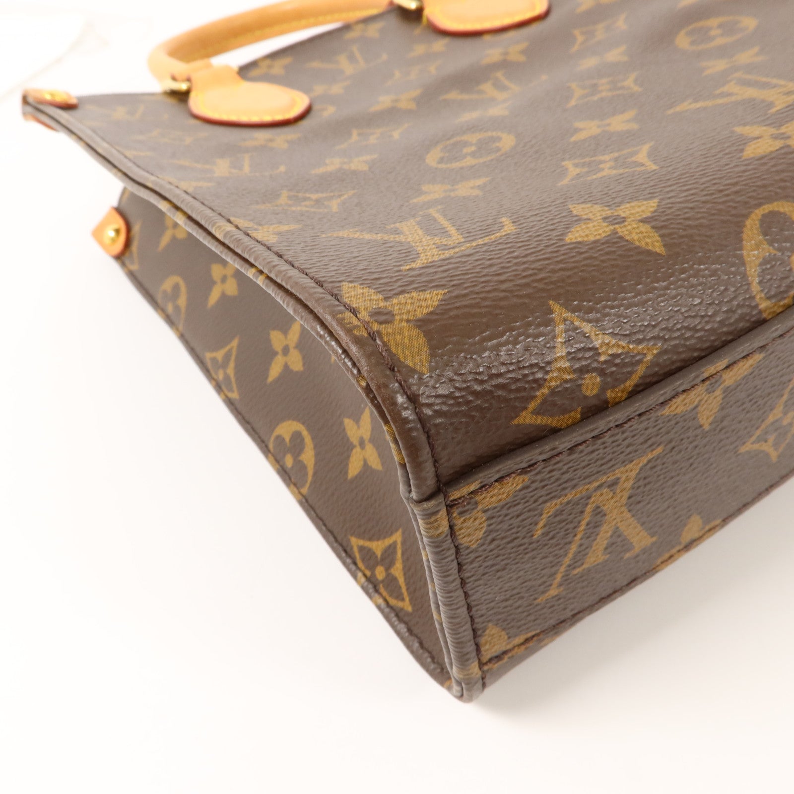 LOUIS VUITTON Monogram Sac Plat BB金扣手挽肩背兩用袋