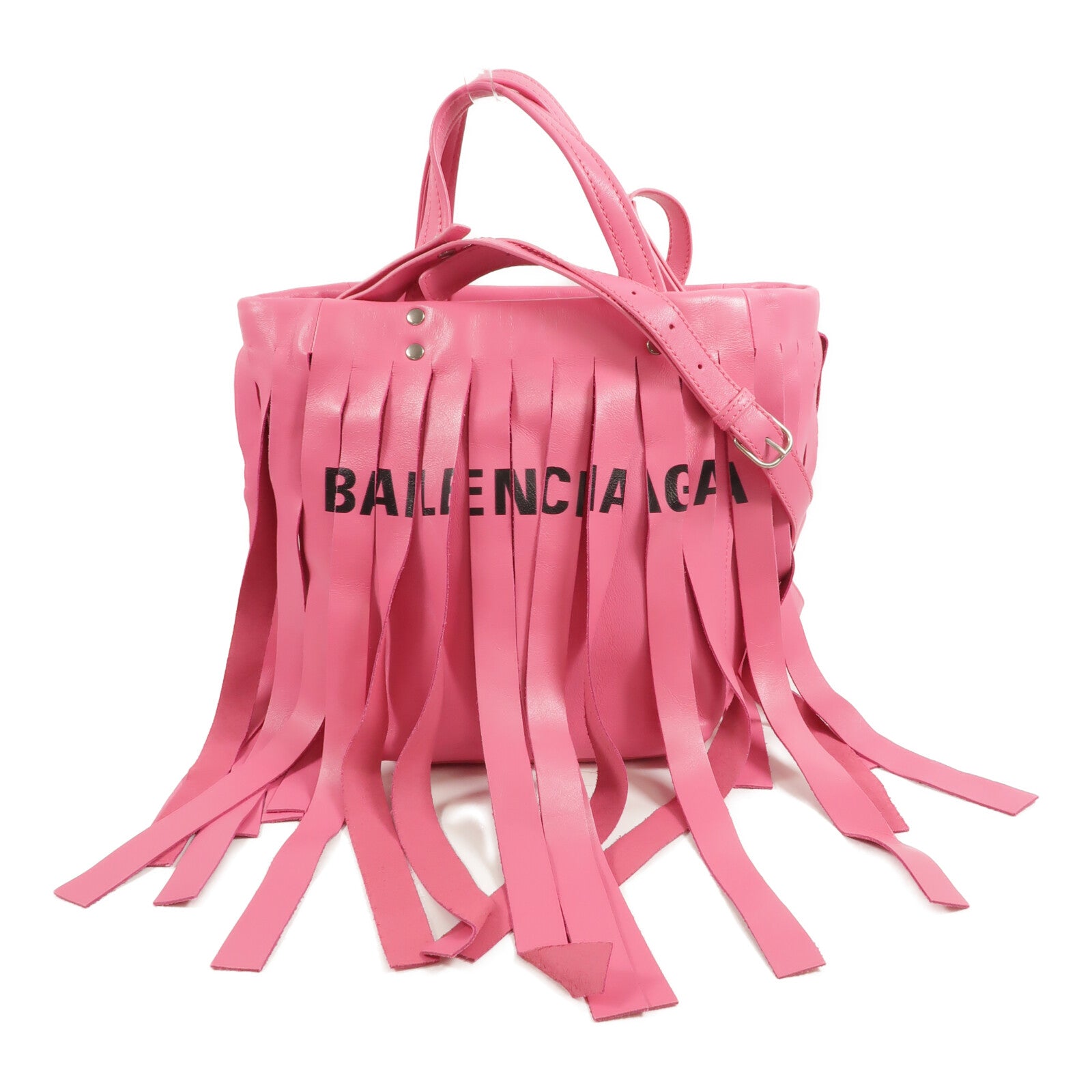 BALENCIAGA 牛皮皮革Fringe Laundey Cabas手挽肩背兩用袋