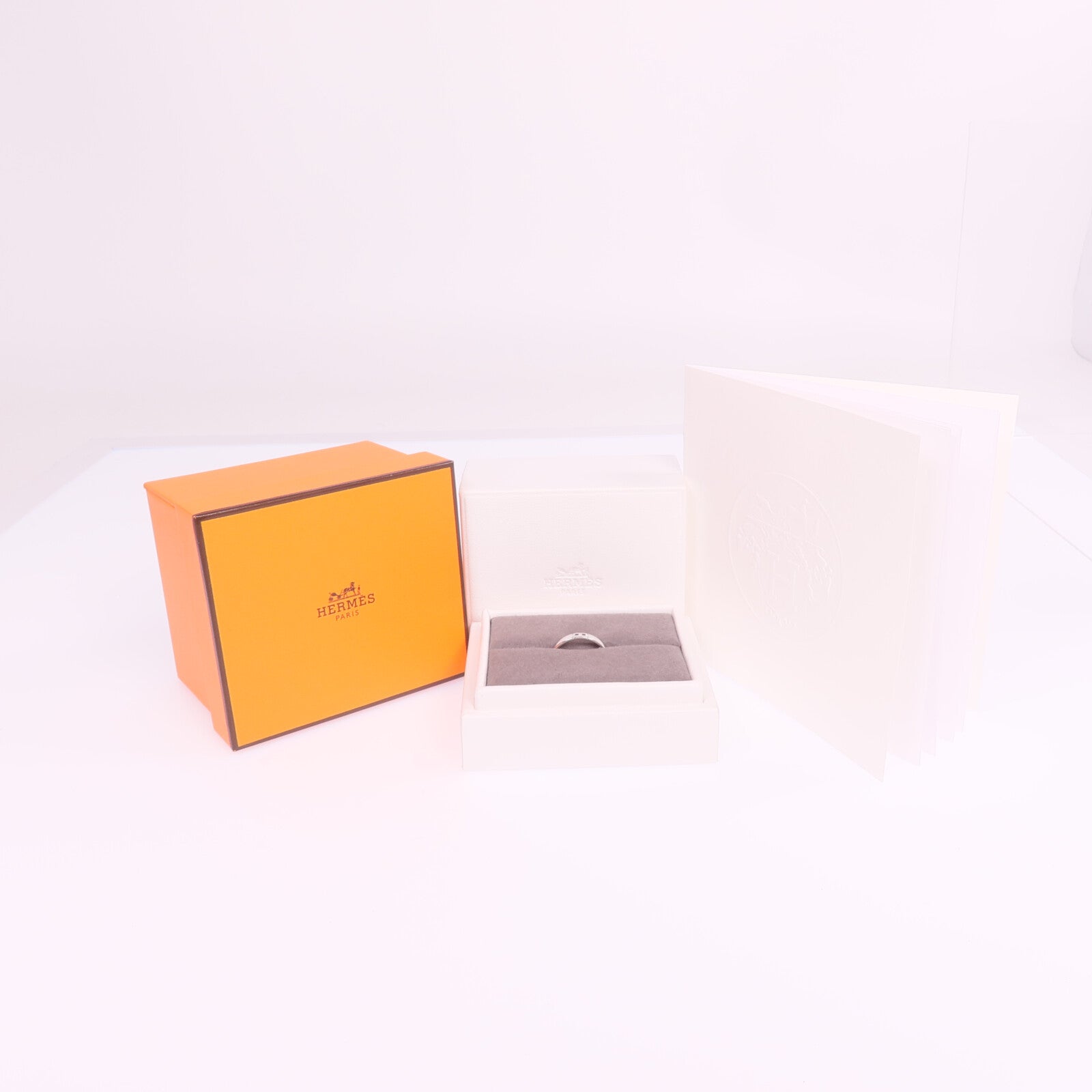 HERMES 18K白金Ever Herakles Wedding Band戒指Hermes#56/US#7.5