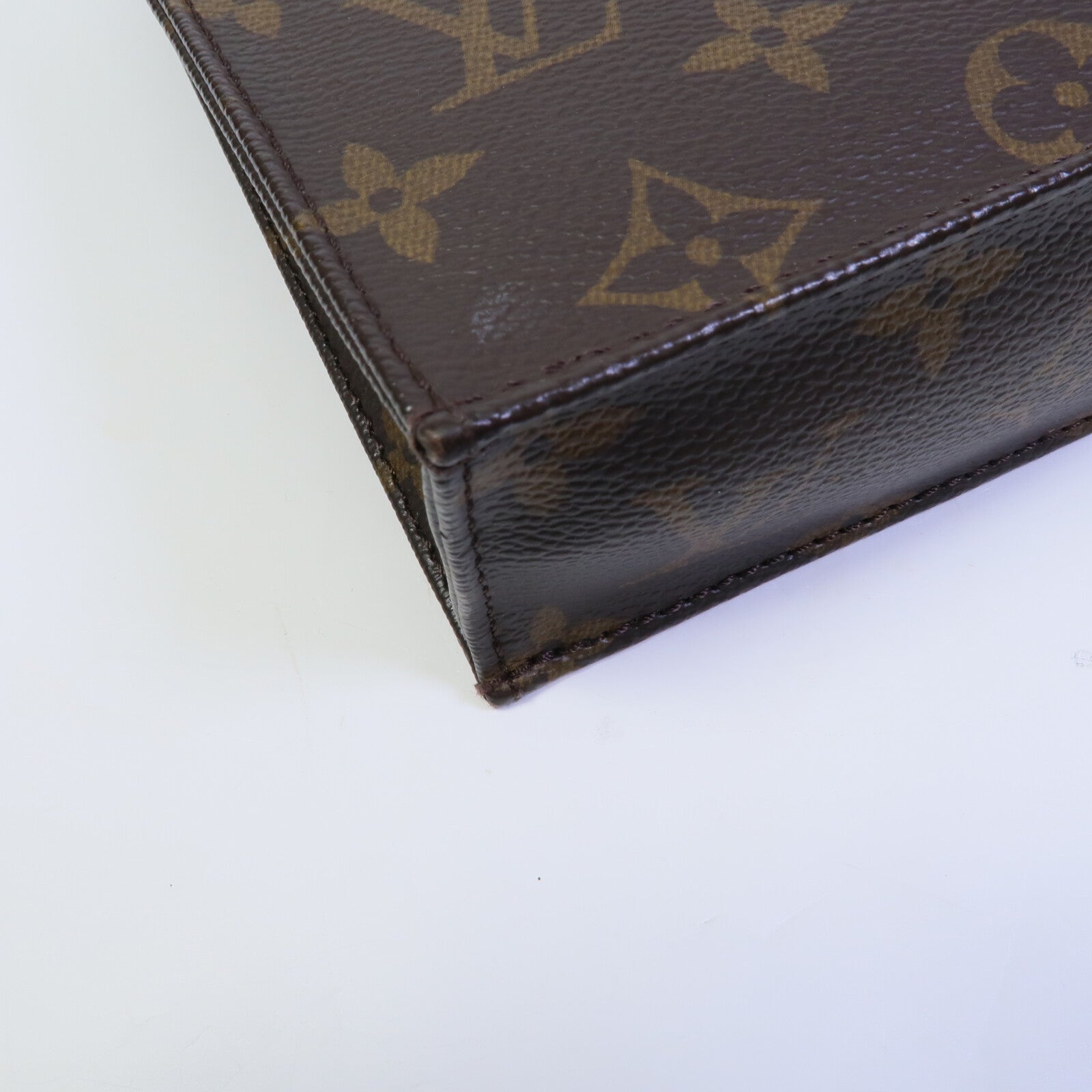 LOUIS VUITTON Monogram Petit Sac Plat手挽肩背兩用袋