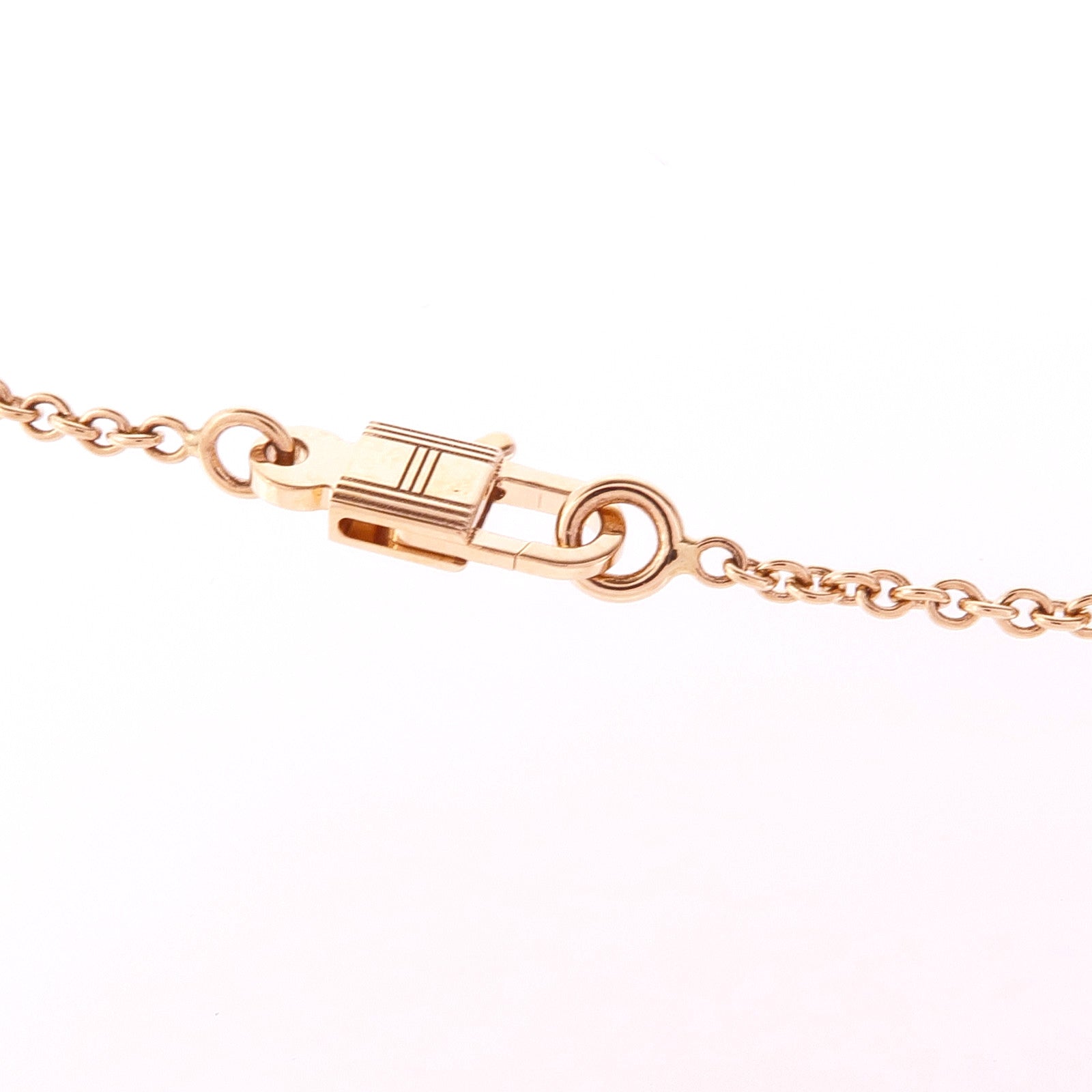 HERMES 【激減優惠】18K玫瑰金Amulettes Constance Pendant粉紅色藍寶石吊墜