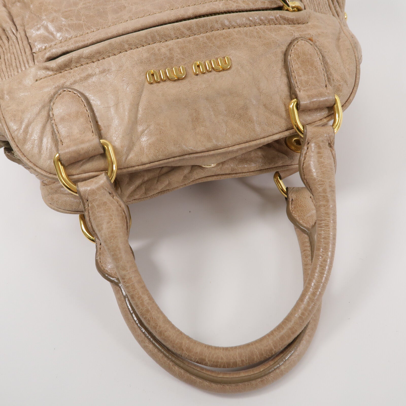 Miu Miu 牛皮皮革2 Way Shoulder手挽肩背兩用袋