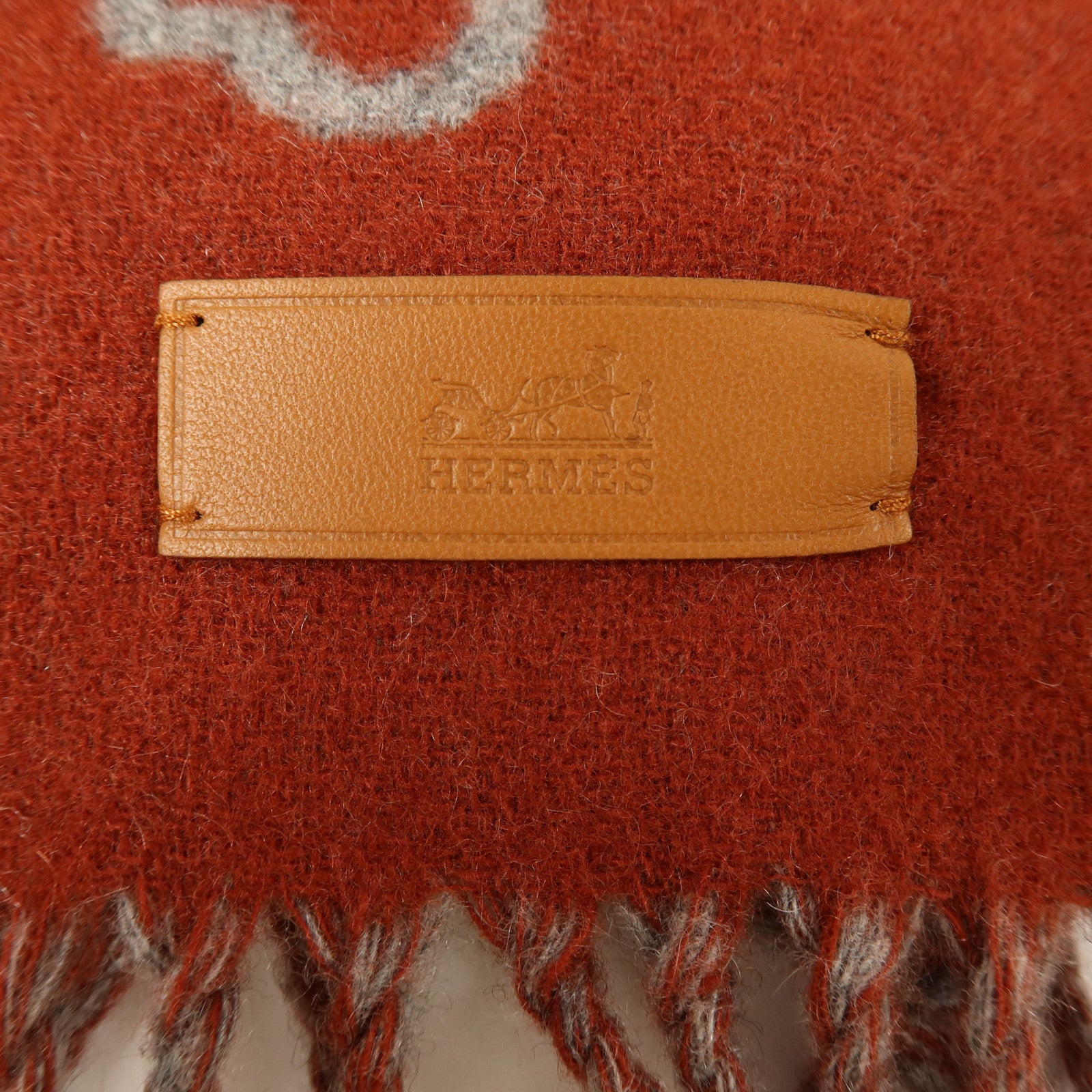 HERMES 【激減優惠】羊絨Casaque Porte-Clefs Scarf 160x30cm圍巾