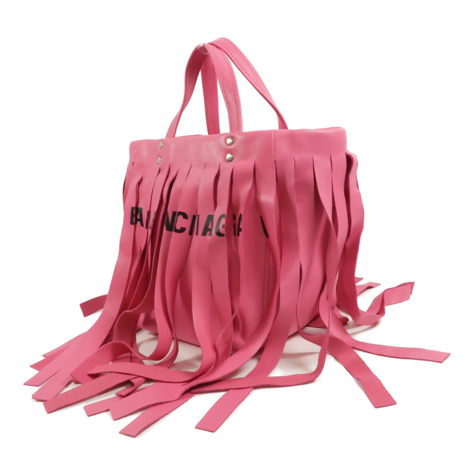 BALENCIAGA 牛皮皮革Fringe Laundey Cabas手挽肩背兩用袋