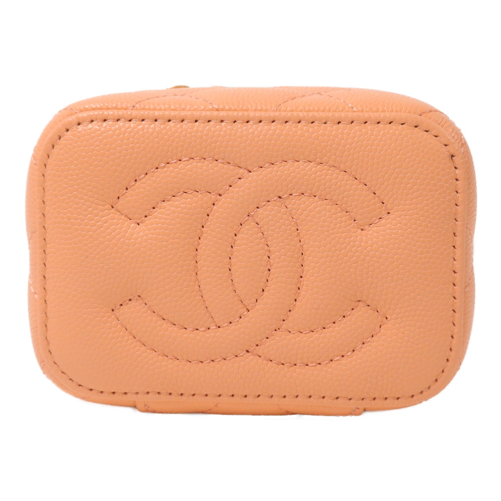 CHANEL 牛皮皮革Vanity Case鏈帶肩背袋