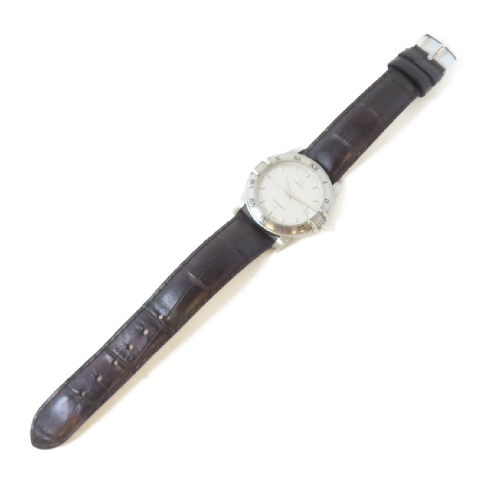 OMEGA Constellation不鏽鋼手錶石英機芯白色#18.25cm