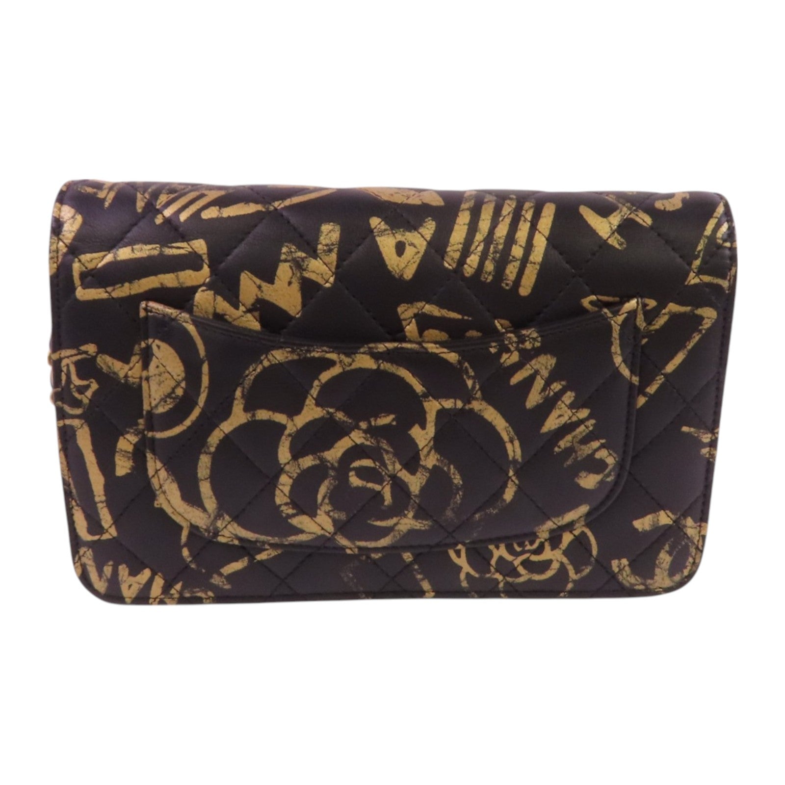 CHANEL 牛皮皮革WOC Wallet On Chain金扣鏈帶肩背袋