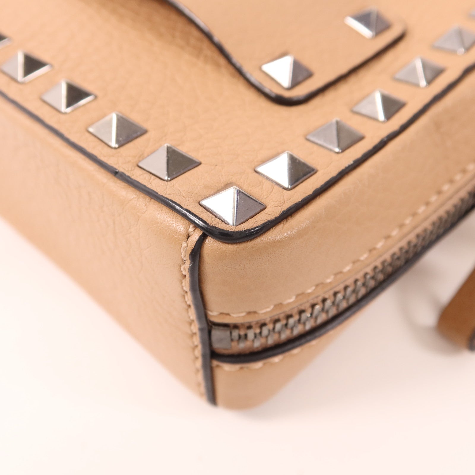 Valentino 牛皮皮革Rockstud Shoulder Bag手拿肩背兩用袋