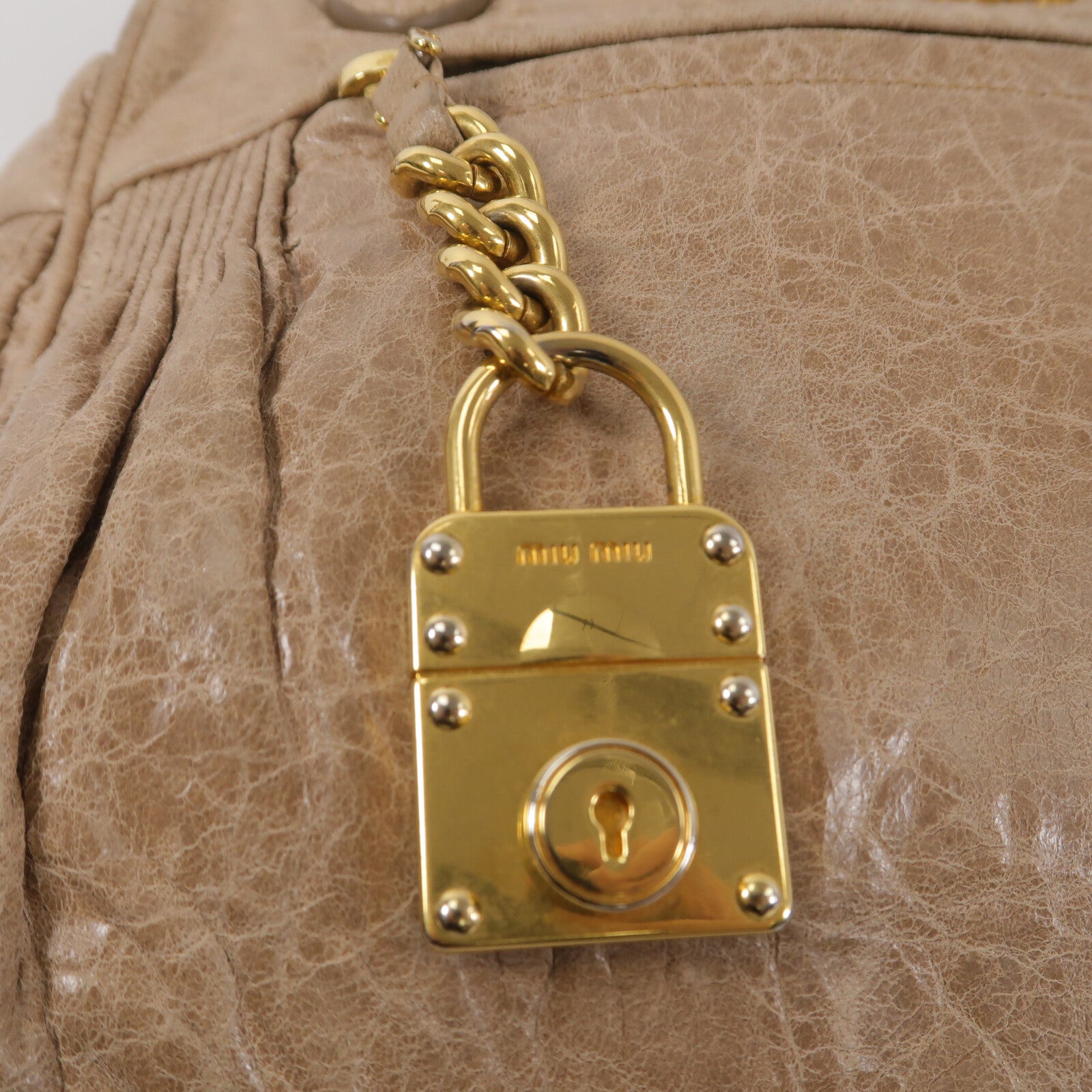 Miu Miu 牛皮皮革2 Way Shoulder手挽肩背兩用袋