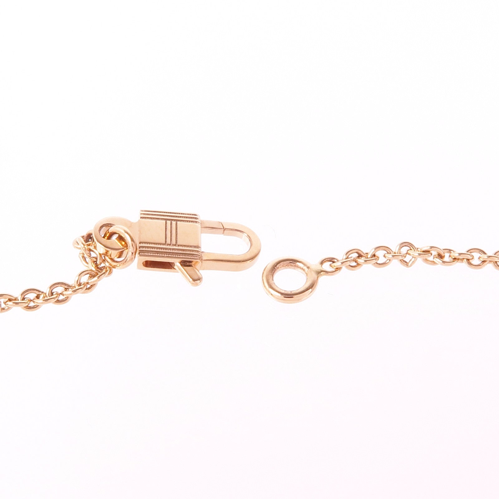 HERMES 【激減優惠】18K玫瑰金Amulettes Constance Pendant粉紅色藍寶石吊墜