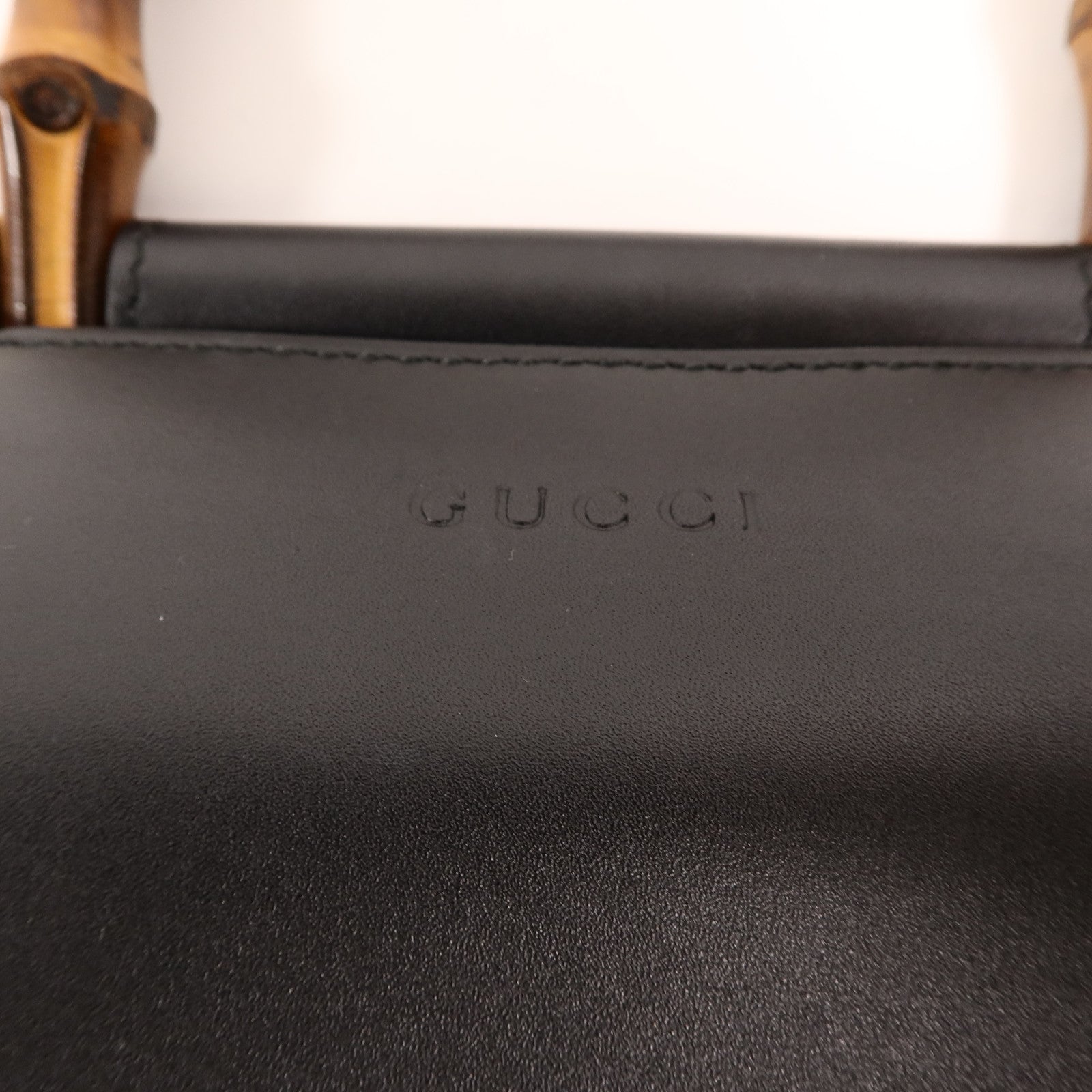 GUCCI 牛皮皮革Bamboo Nymphaea手挽肩背兩用袋