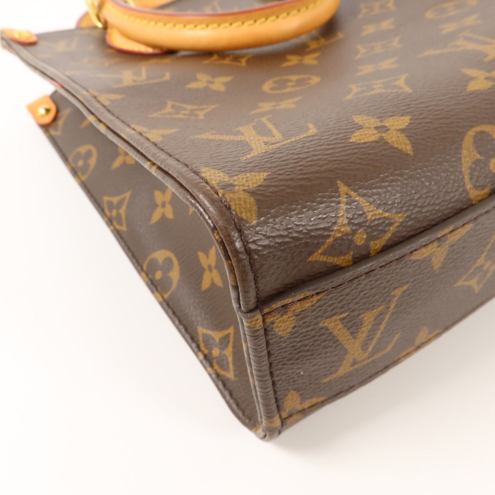 LOUIS VUITTON Monogram Sac Plat BB金扣手挽肩背兩用袋