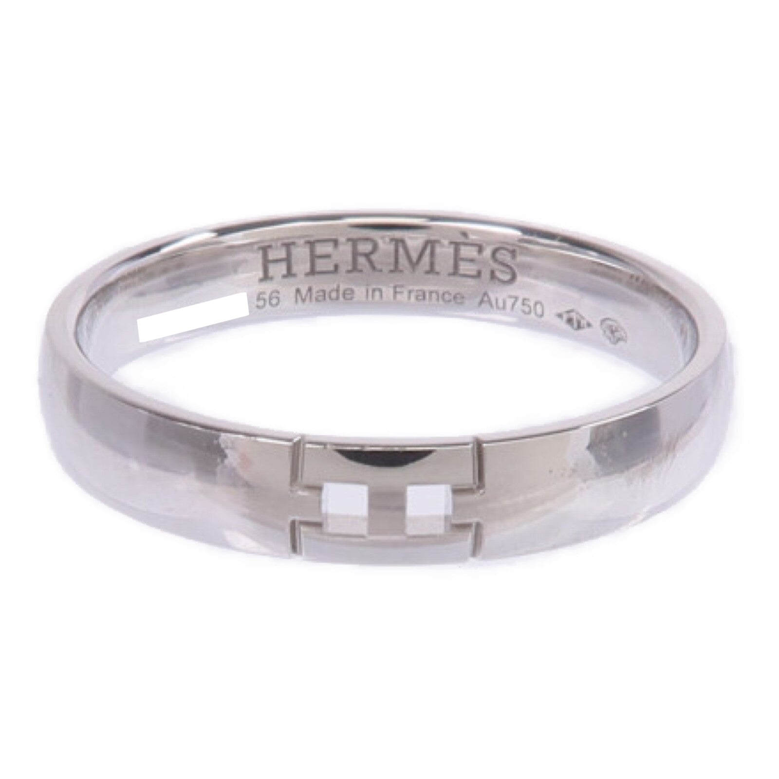 HERMES 18K白金Ever Herakles Wedding Band戒指Hermes#56/US#7.5