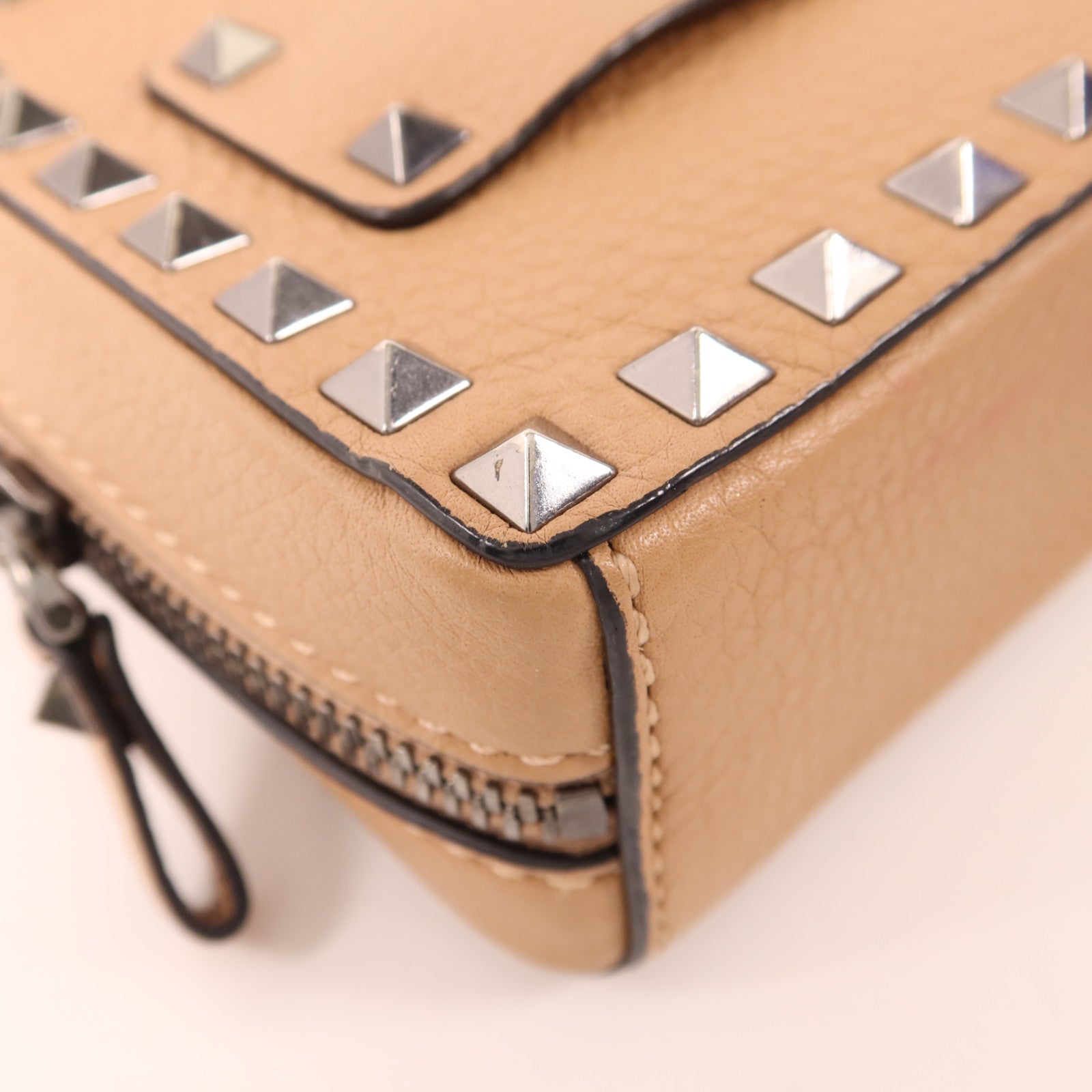 Valentino 牛皮皮革Rockstud Shoulder Bag手拿肩背兩用袋