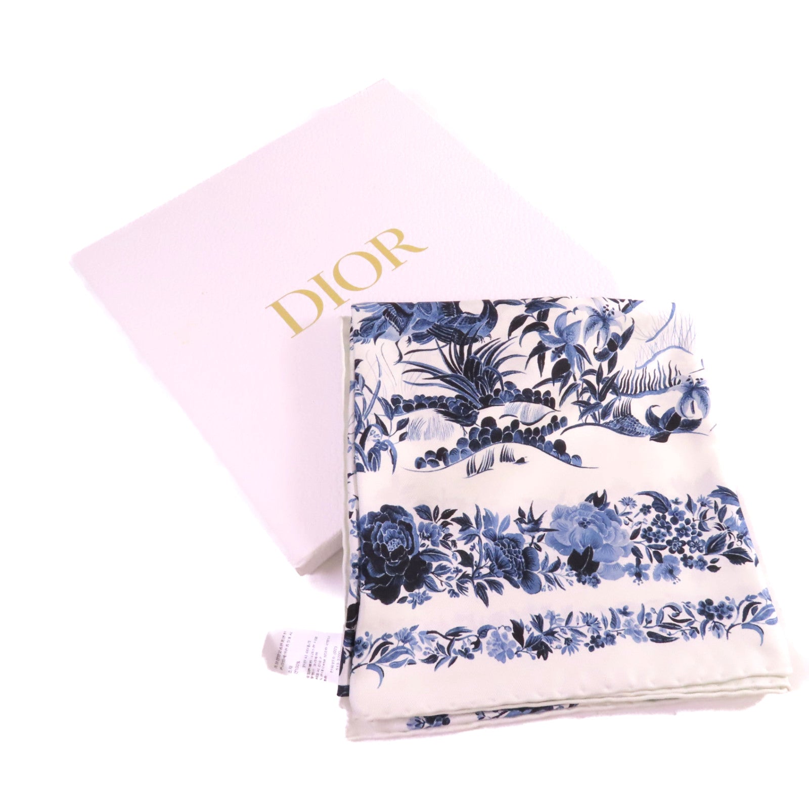 Dior 【激減優惠】絲質Scarf絲巾寶藍色/白色