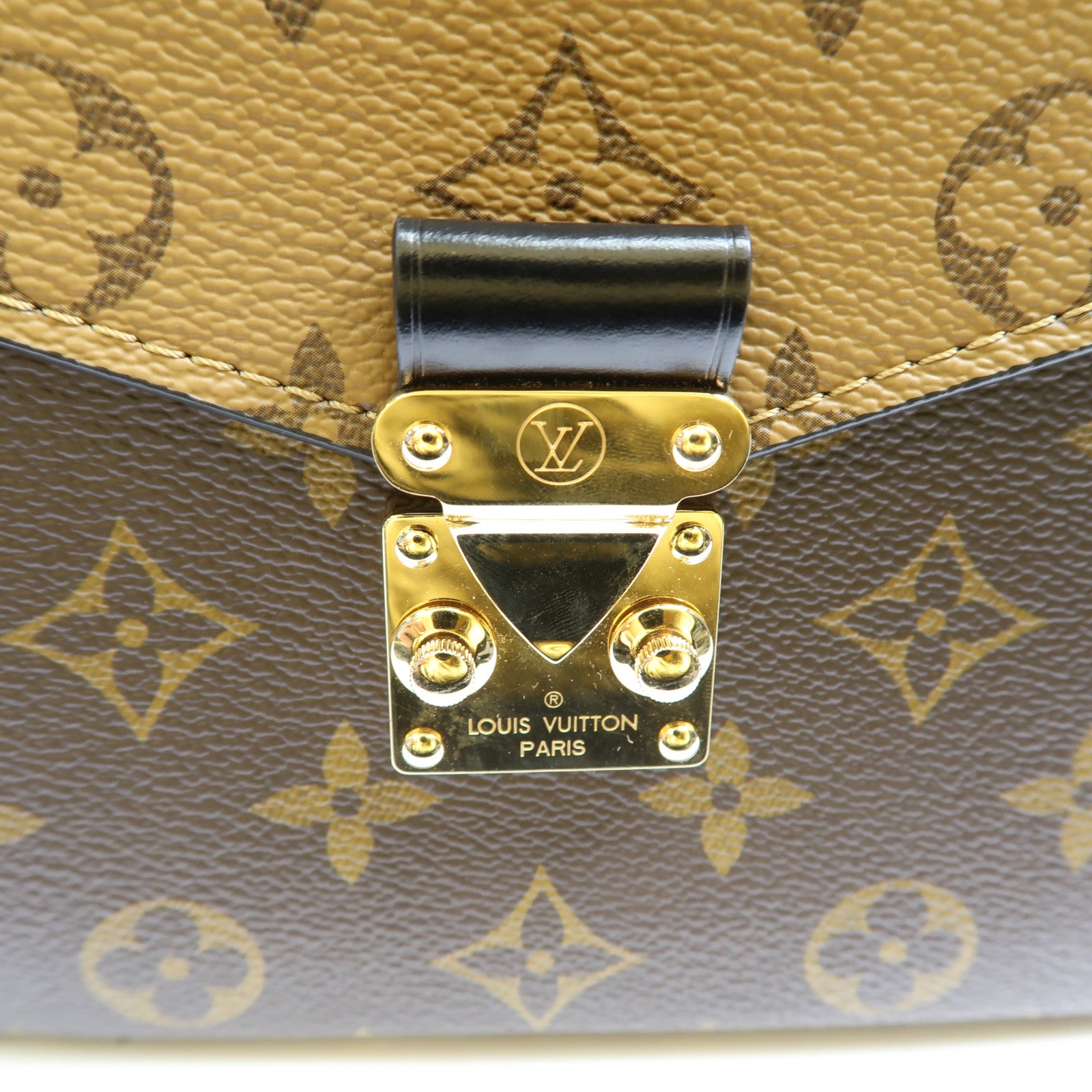 LOUIS VUITTON Monogram Reverse Pochette Metis金扣手挽肩背兩用袋