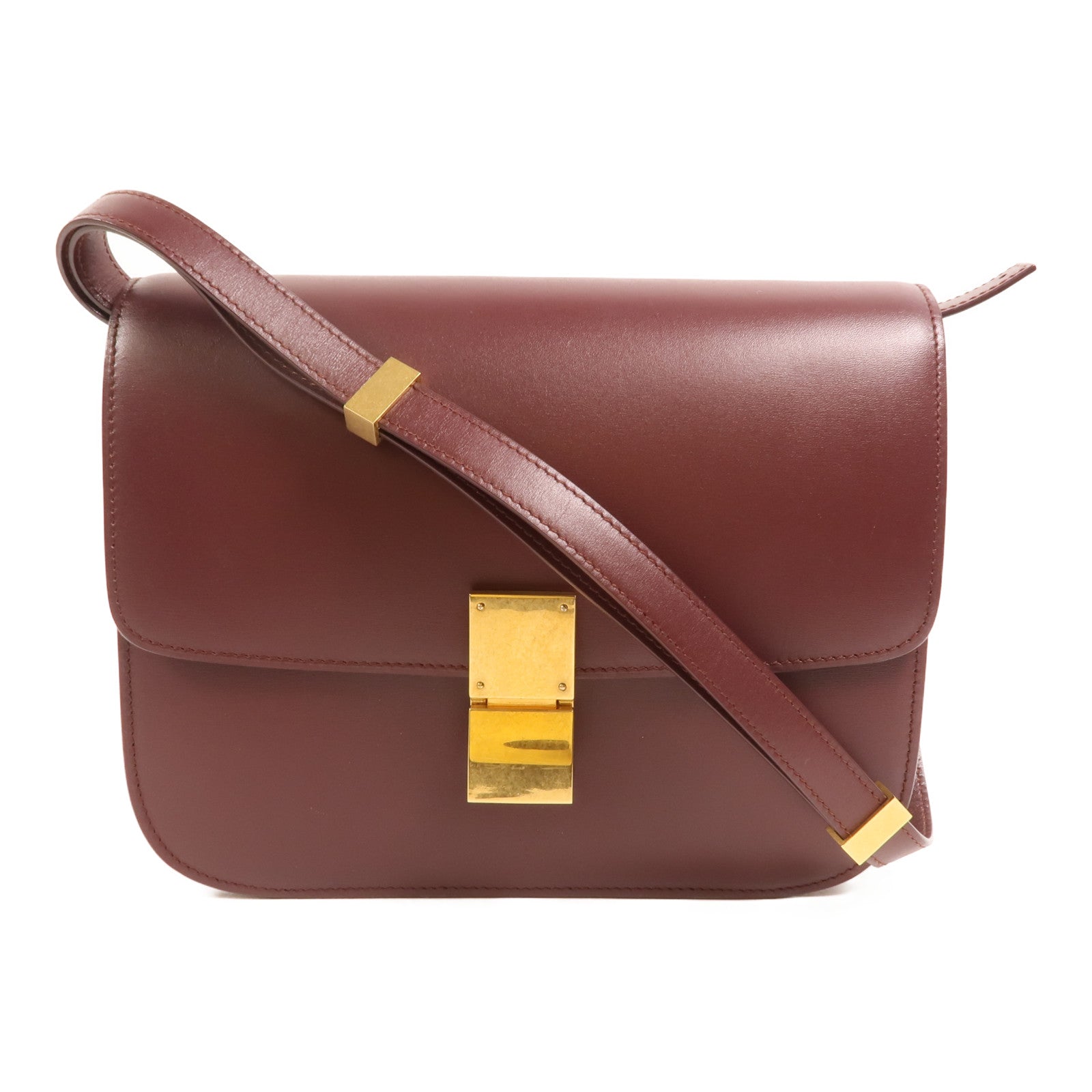 CELINE 牛皮皮革Classic Box金扣肩背袋