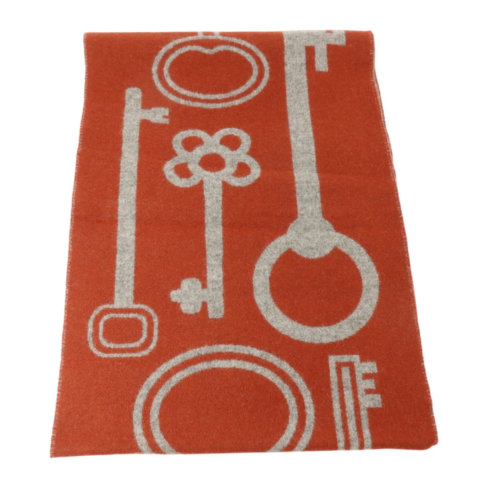 HERMES 【激減優惠】羊絨Casaque Porte-Clefs Scarf 160x30cm圍巾