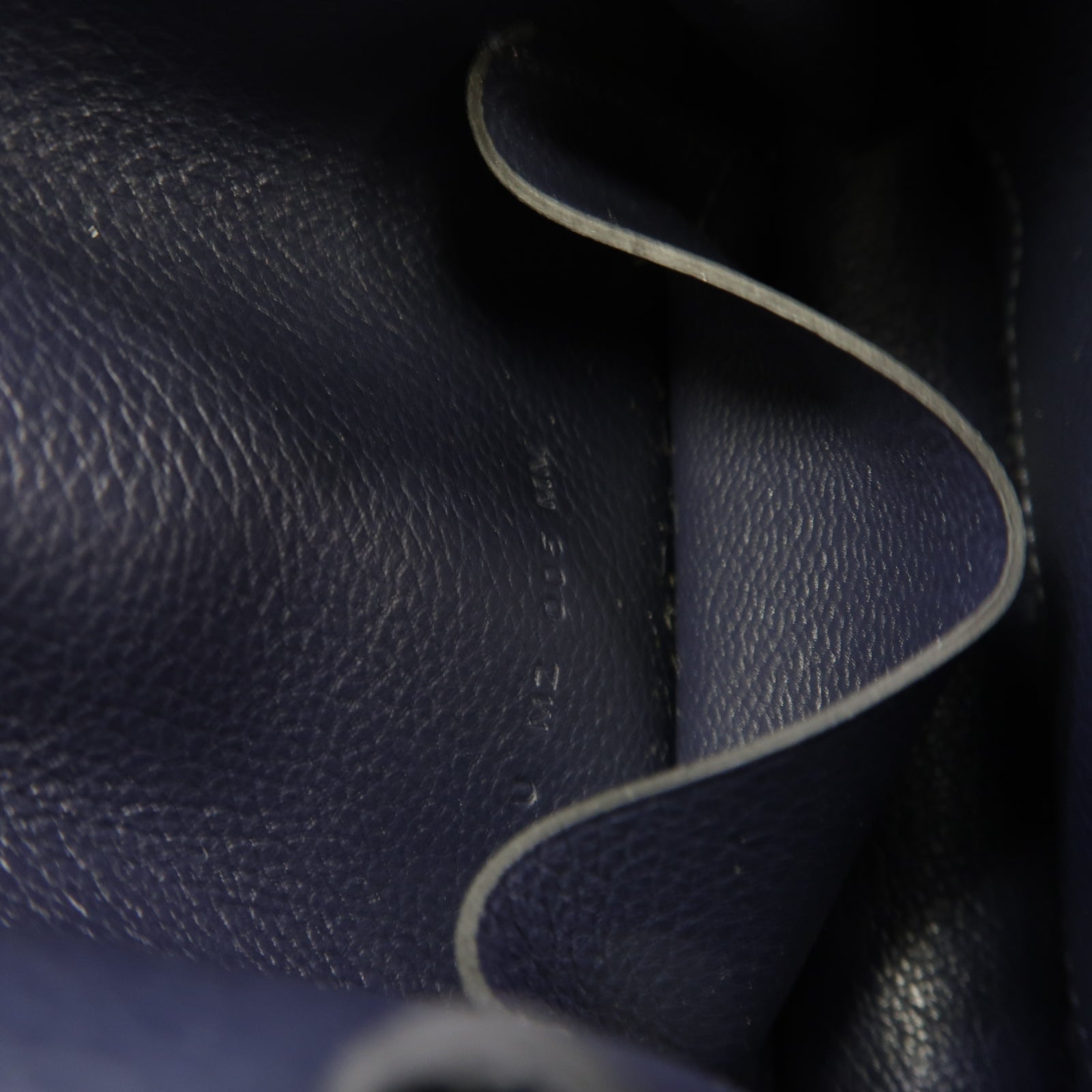 HERMES Evercolor皮革Constance Slim銀扣手拿包Bleu Nuit深藍色