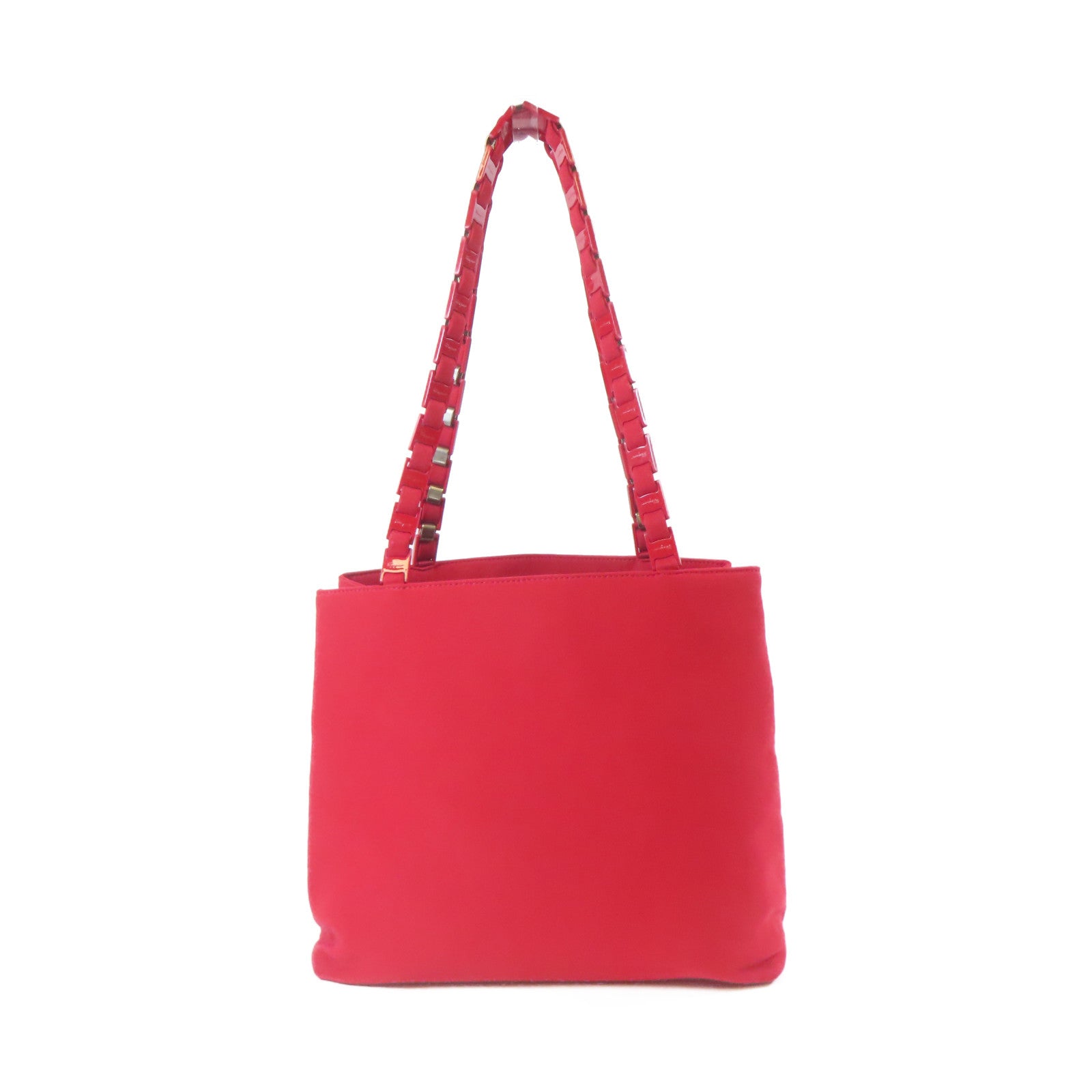 Salvatore Ferragamo 帆布Shoulder Bag銀扣肩背袋紅色