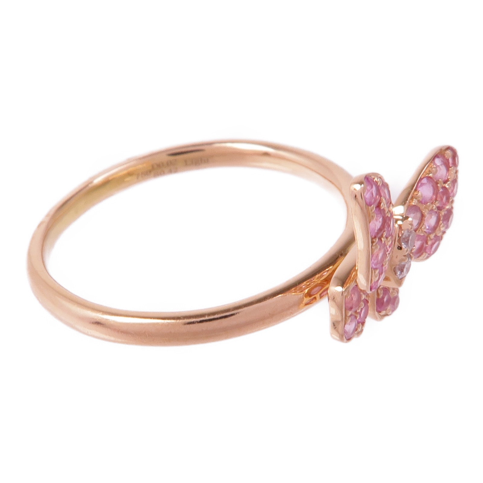 JEWELRY 18K玫瑰金Jessica Fong藍寶石鑽石戒指US#6.5