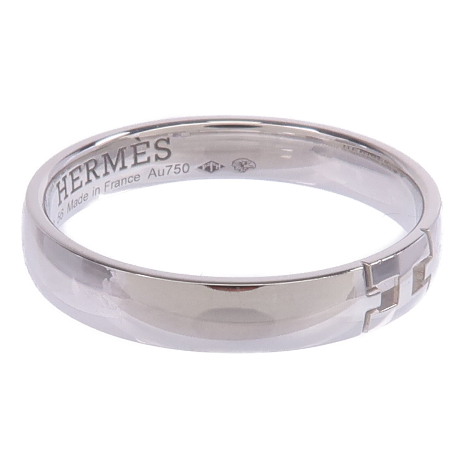 HERMES 18K白金Ever Herakles Wedding Band戒指Hermes#56/US#7.5
