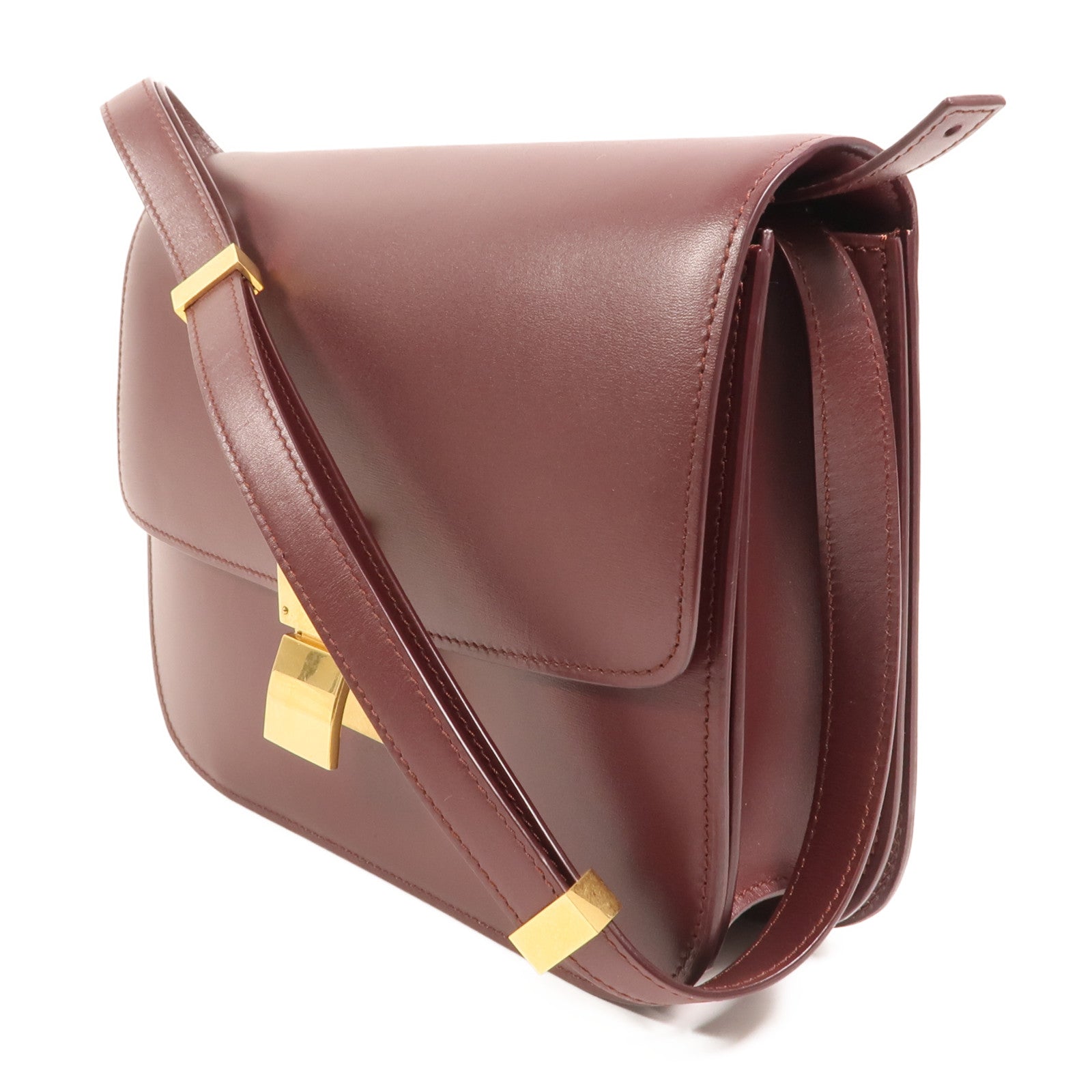 CELINE 牛皮皮革Classic Box金扣肩背袋
