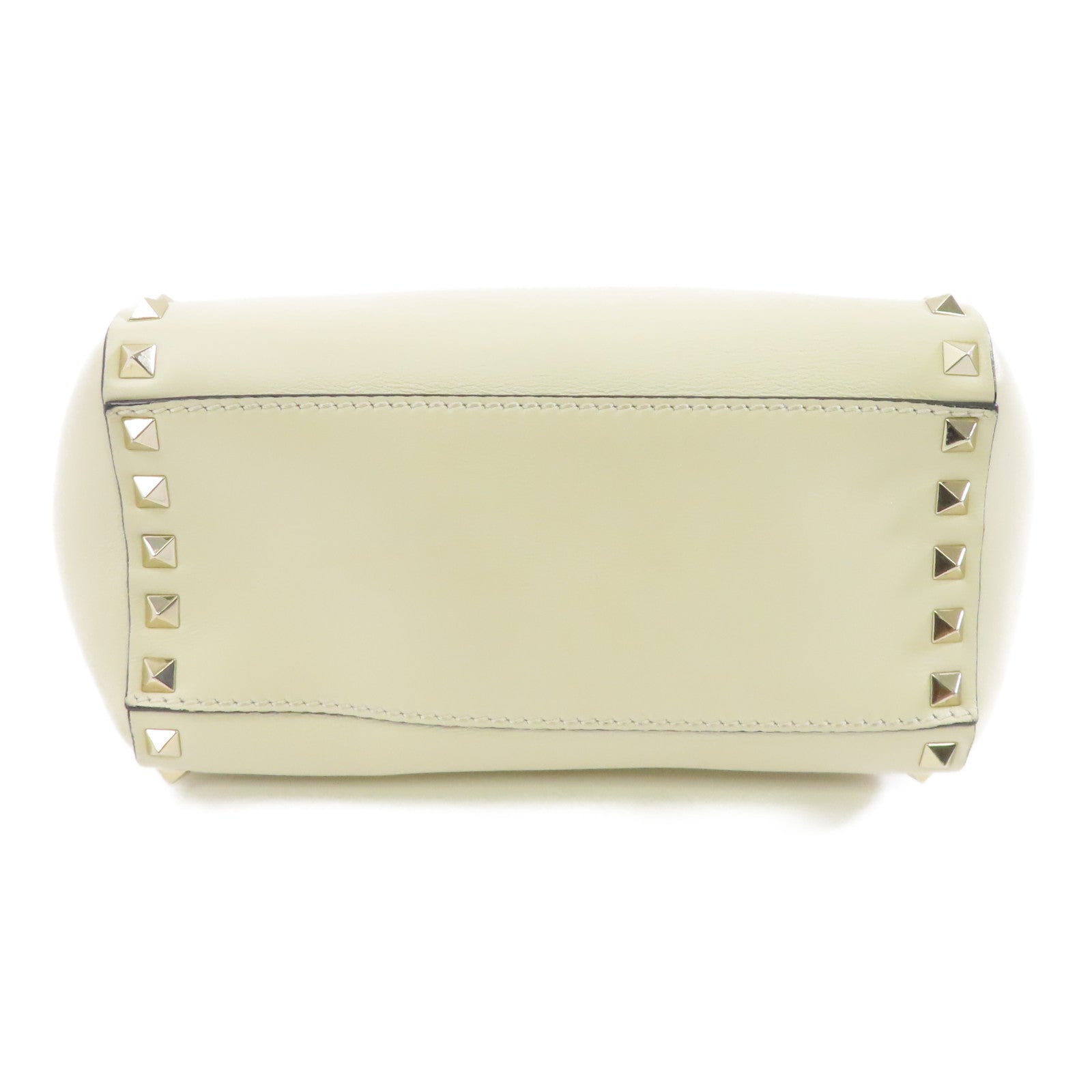 Valentino 牛皮皮革2 Way Shoulder金扣手挽肩背兩用袋白色