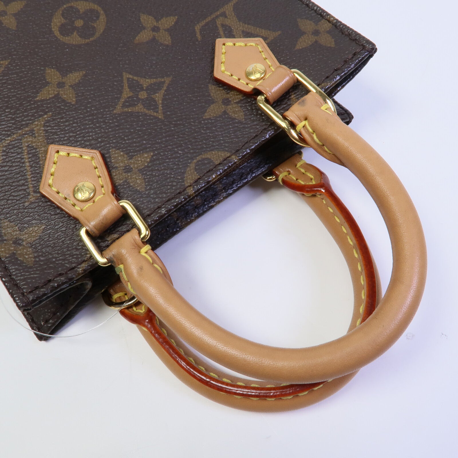 LOUIS VUITTON Monogram Petit Sac Plat手挽肩背兩用袋