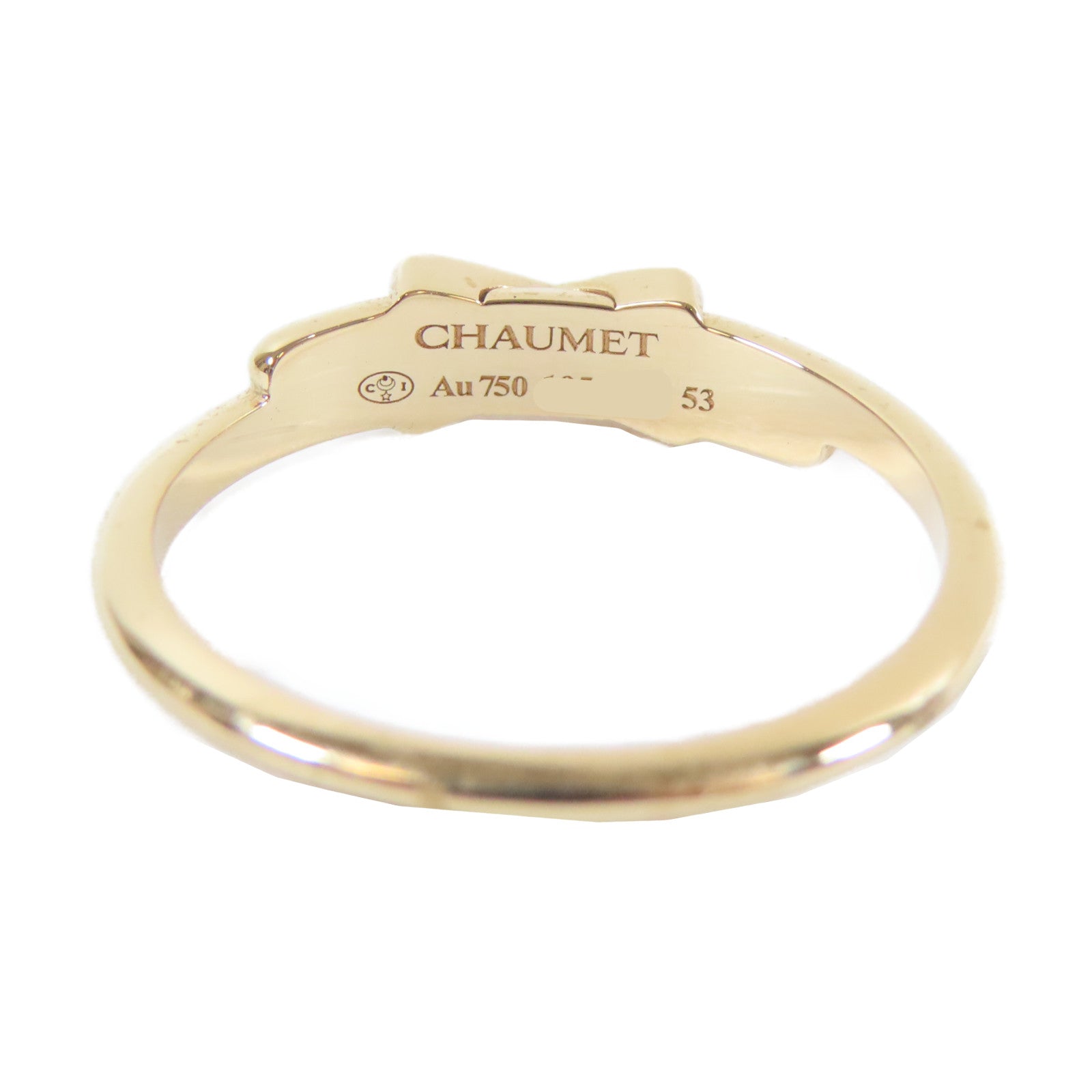 Chaumet 18K玫瑰金Diamond Ring鑽石戒指Chaumet#53/US#6.5