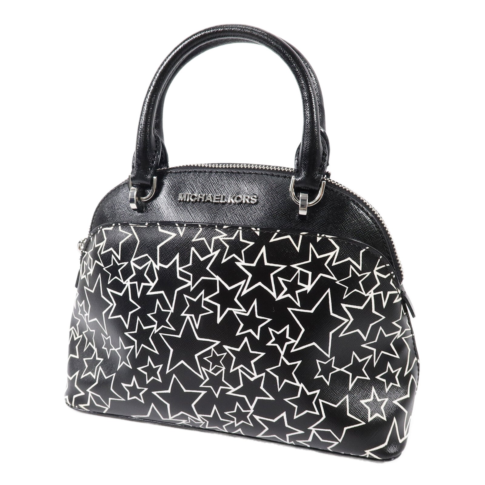 Michael Kors 塗層帆布Emmy Small Dome Satchel Printed Stars手挽袋