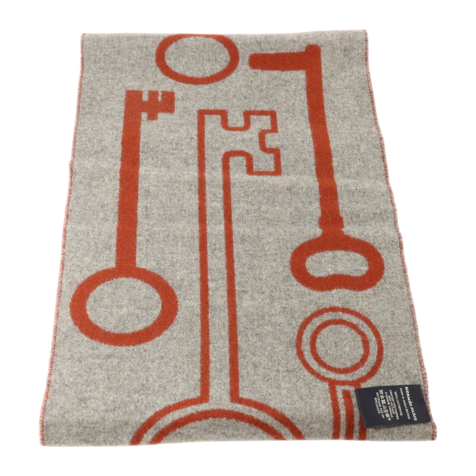 HERMES 【激減優惠】羊絨Casaque Porte-Clefs Scarf 160x30cm圍巾