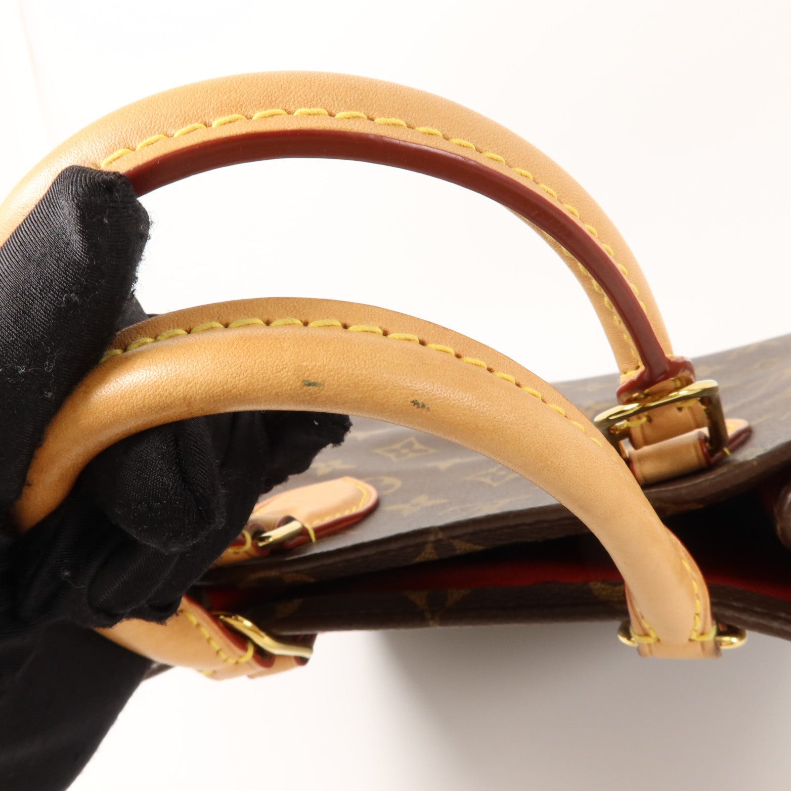 LOUIS VUITTON Monogram Sac Plat BB金扣手挽肩背兩用袋