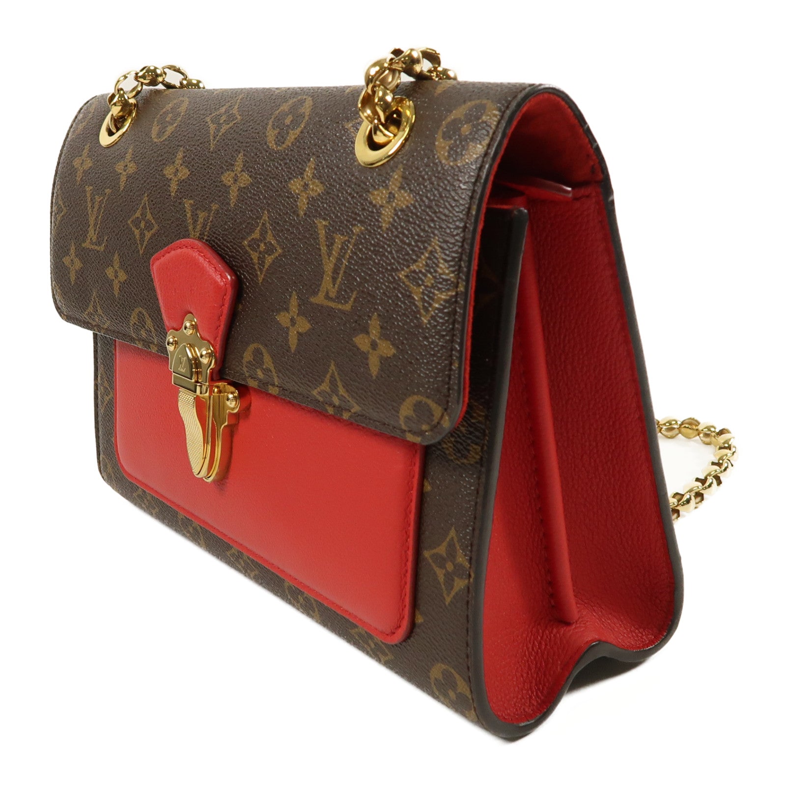 LOUIS VUITTON Monogram Victoire金扣鏈帶肩背袋