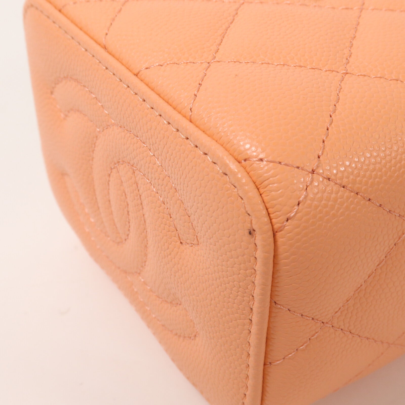 CHANEL 牛皮皮革Vanity Case鏈帶肩背袋