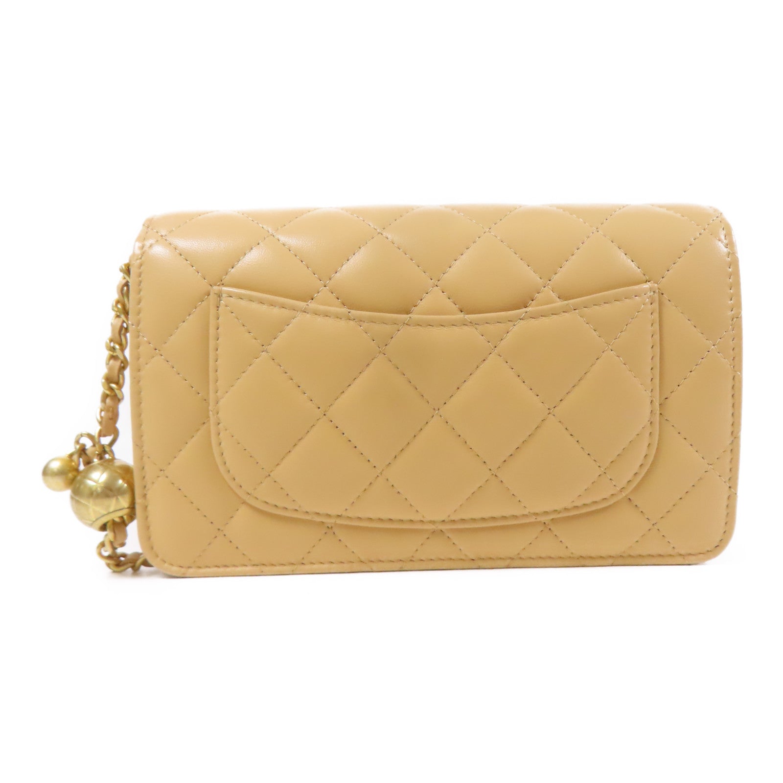 CHANEL 羊皮皮革WOC Wallet On Chain金扣鏈帶肩背袋