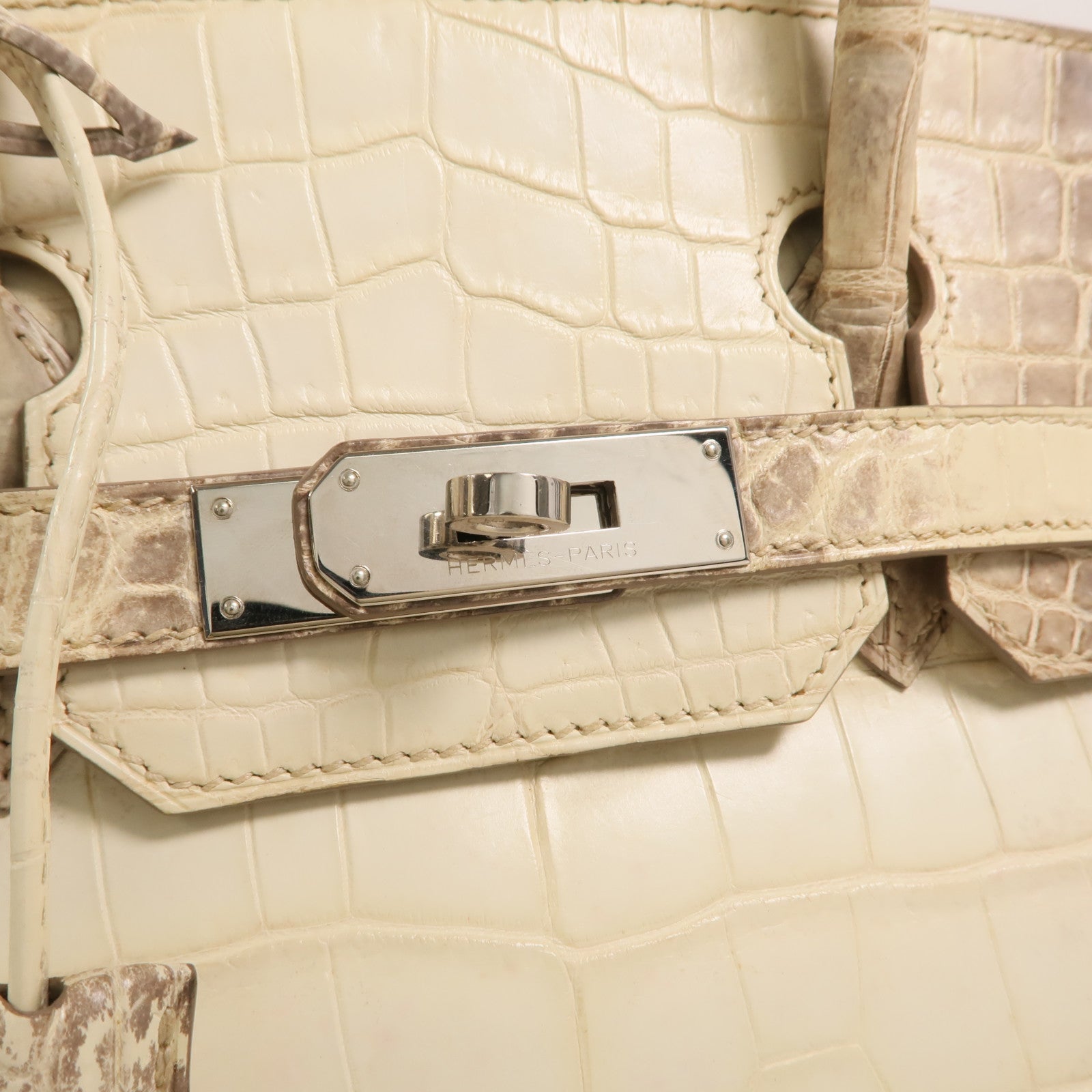 HERMES 【激減優惠】Niloticus Crocodile皮革 Birkin 30Himalaya手挽袋Mousse