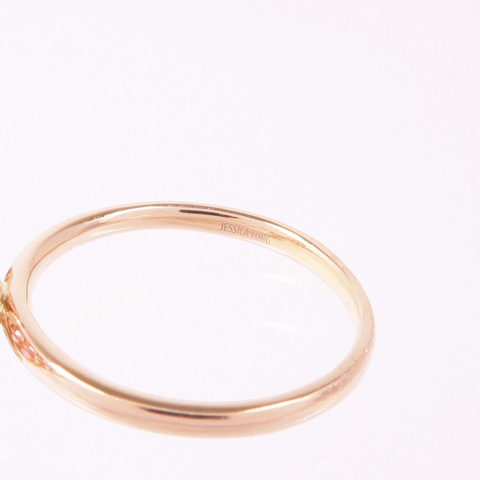 JEWELRY 18K玫瑰金Jessica Fong藍寶石鑽石戒指US#6.5