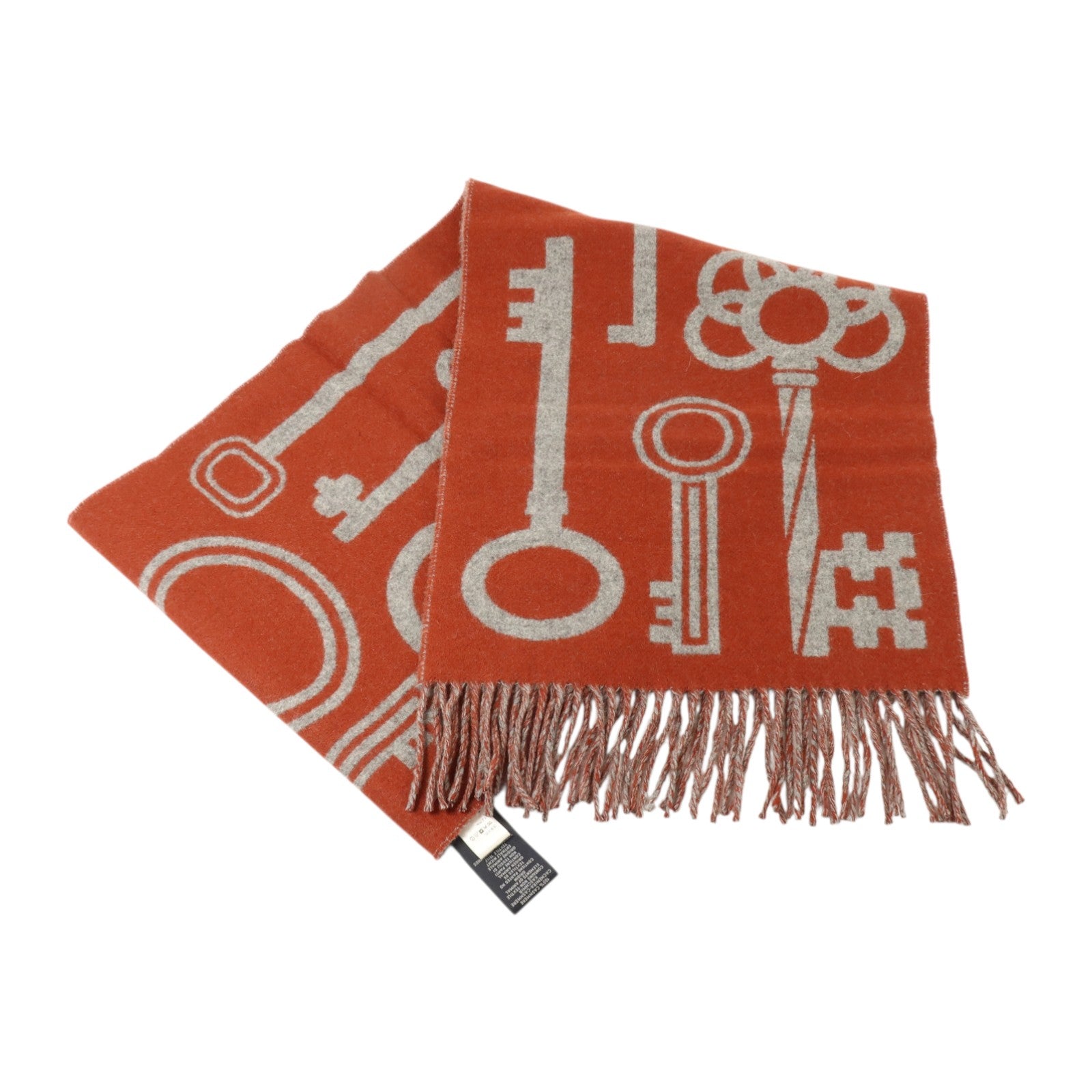 HERMES 【激減優惠】羊絨Casaque Porte-Clefs Scarf 160x30cm圍巾