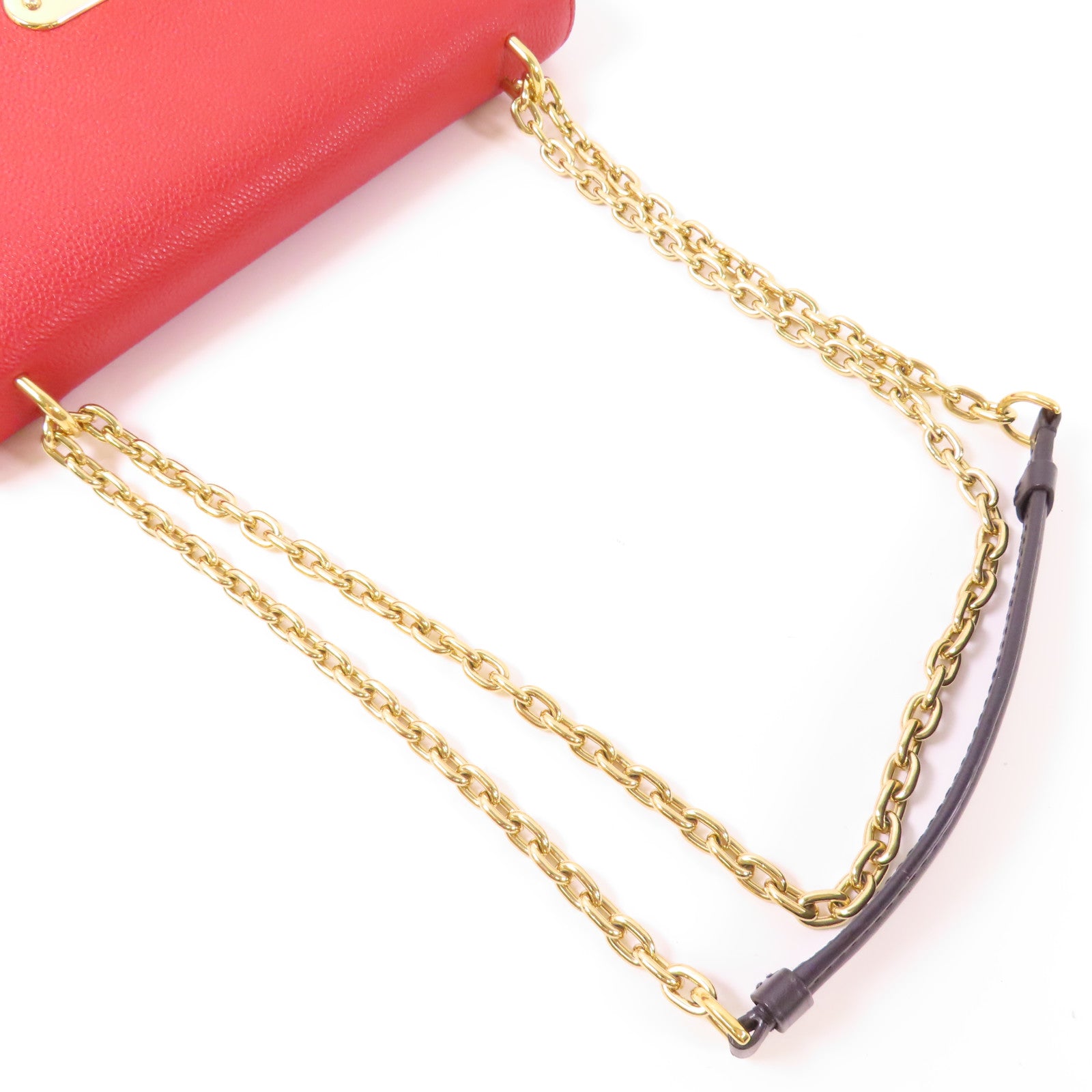 LOUIS VUITTON GHW Saint Placide Shoulder Bag M43713 Monogram Brown/Red