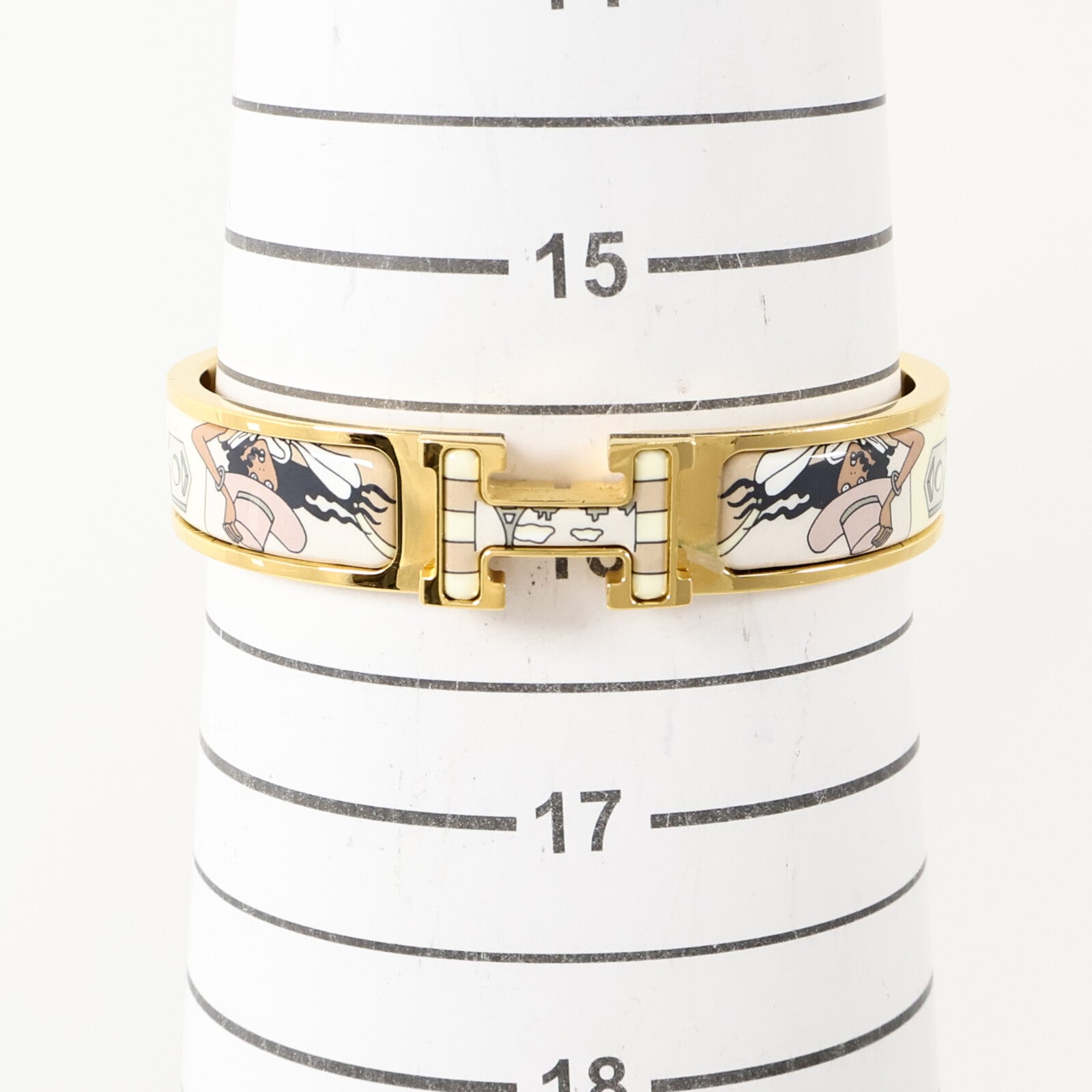 HERMES 金屬/琺瑯Clic HH Bangle手鐲