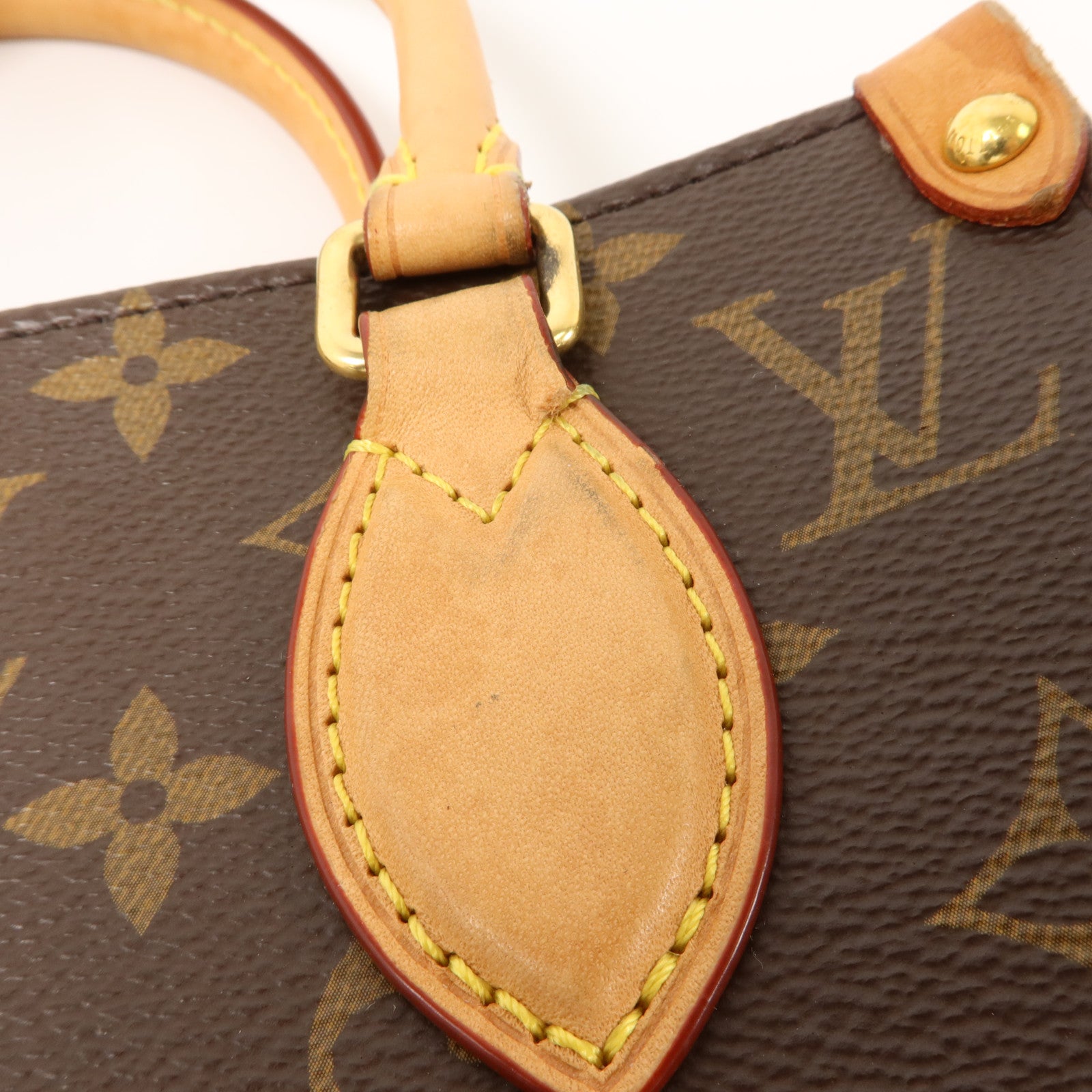 LOUIS VUITTON Monogram Sac Plat BB金扣手挽肩背兩用袋