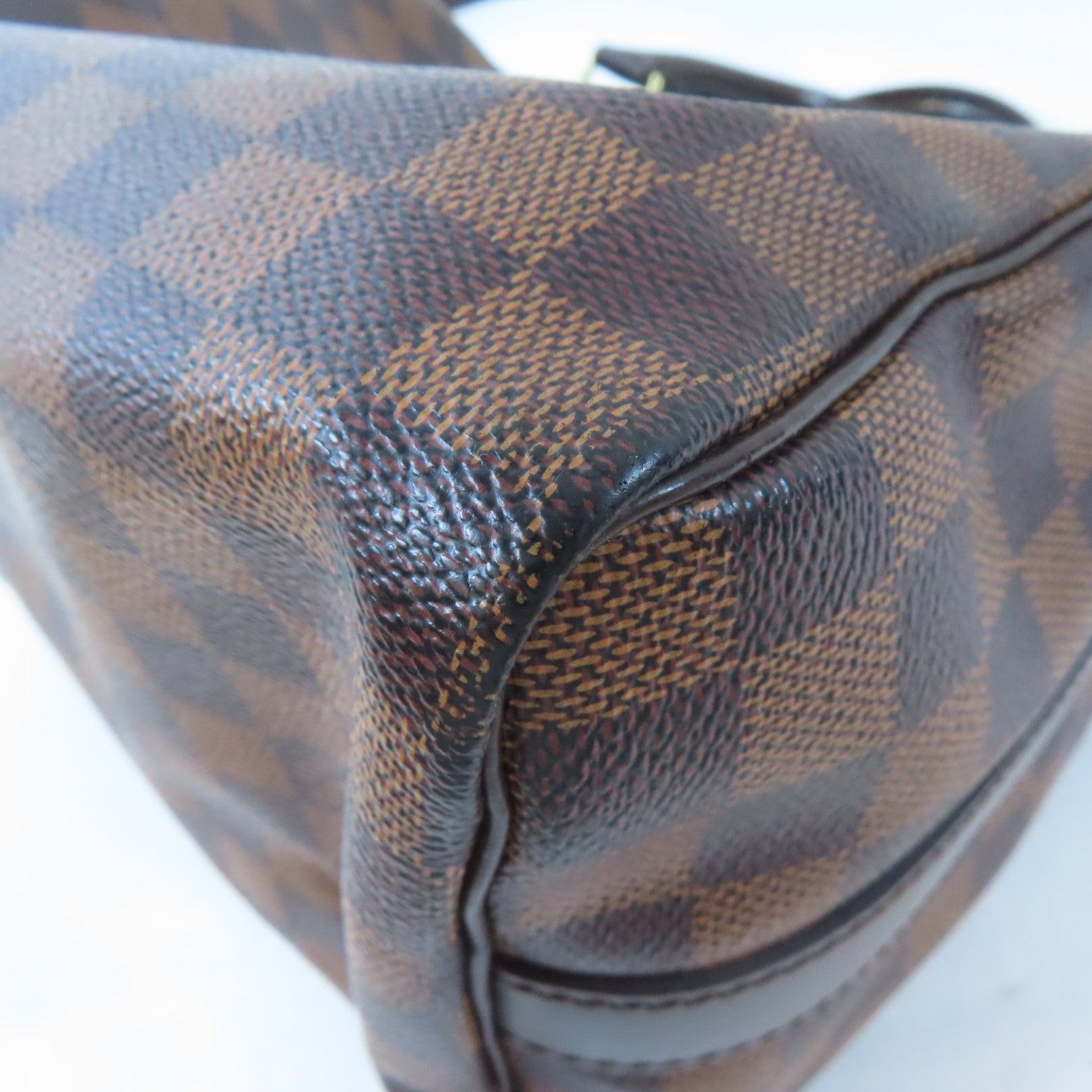 LOUIS VUITTON Damier Speedy Bandouliere 25金扣手挽肩背兩用袋啡色