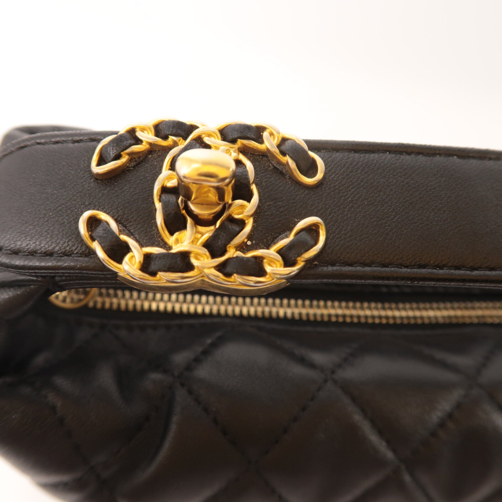 CHANEL 羊皮皮革Small Hobo鏈帶肩背袋