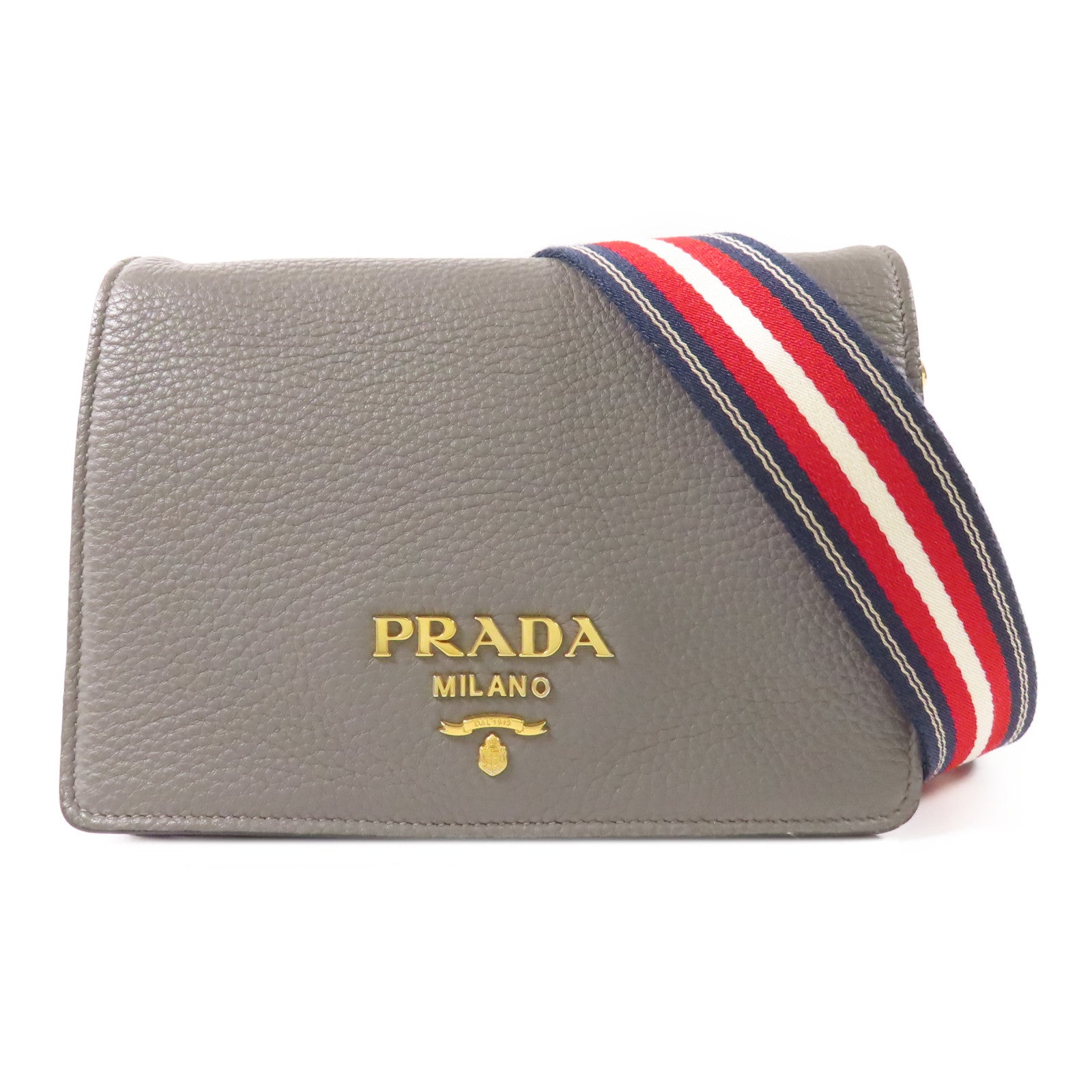 PRADA 牛皮皮革Shoulder Bag金扣肩背袋