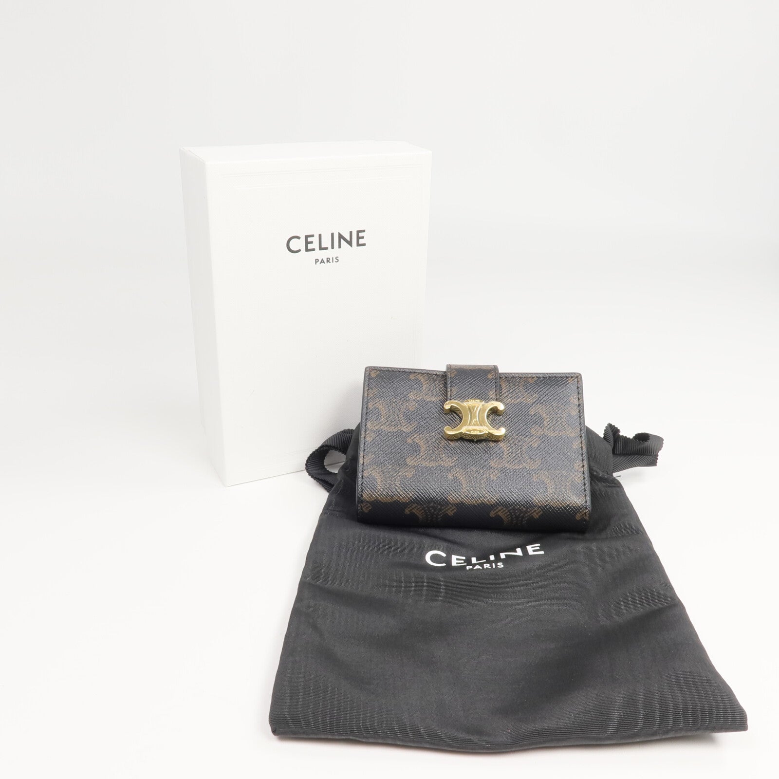CELINE 塗層帆布Fine Strap Wallet Nino錢包